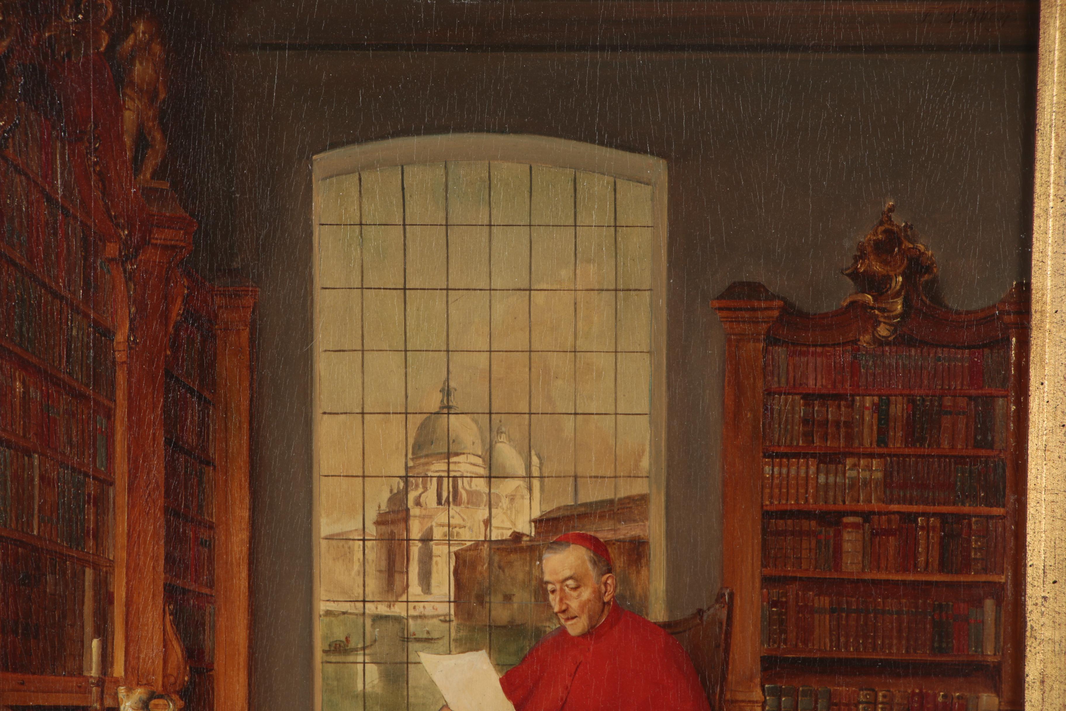 Franz Xaver Wolf Oil Painting "The Cardinal"