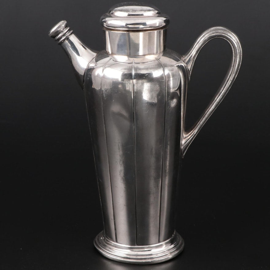 Knickerbocker Silver Co. Silver Plate Cocktail Shaker, Early to Mid 20th Century