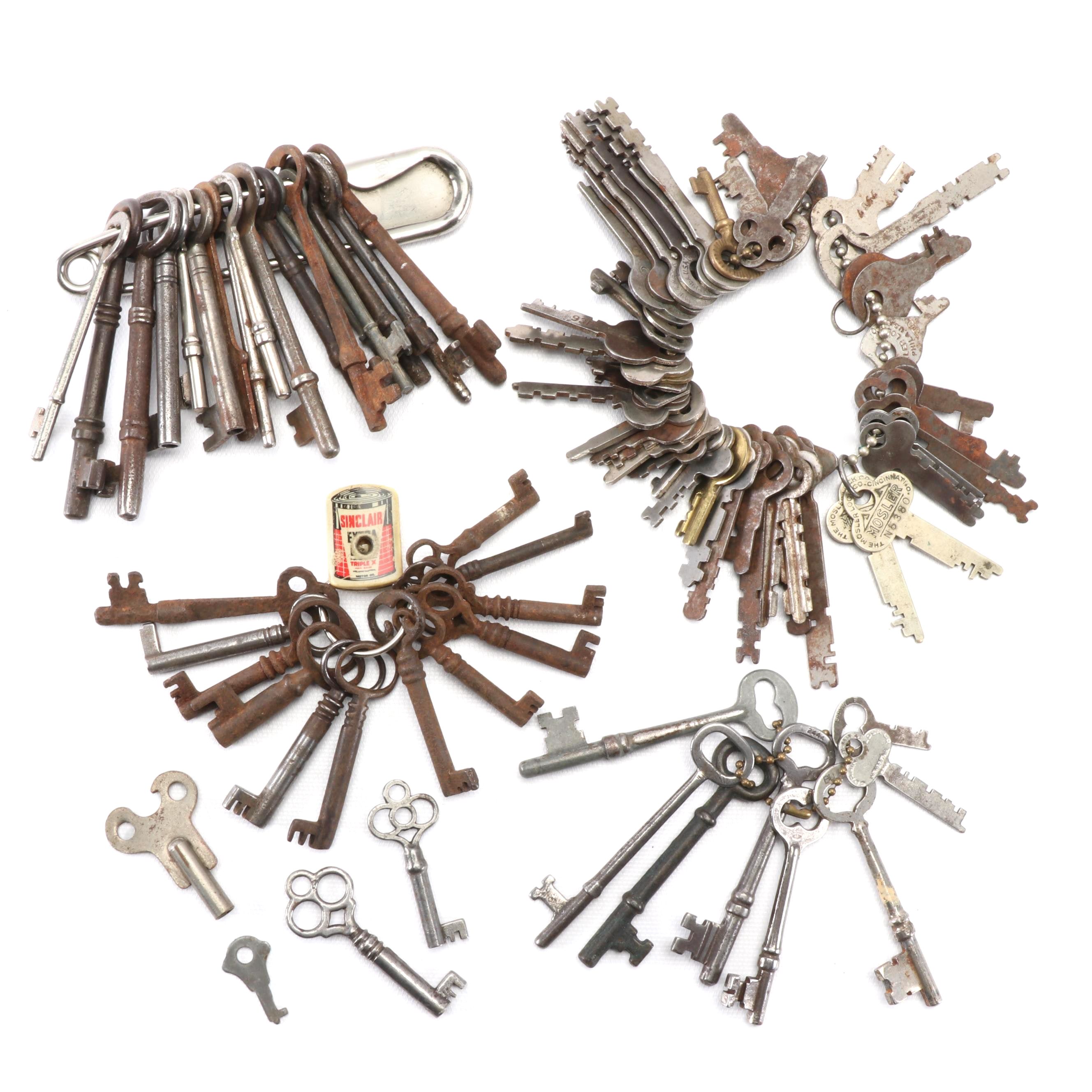 Skeleton and Industrial Keys Including Mosler Lock Co. Cincinnati, Ohio