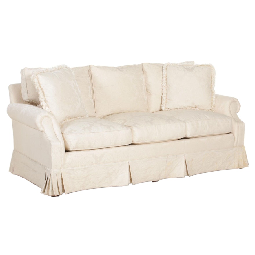 Hickory Chair Company "Sovereign Collection" Cream Upholstered Sofa