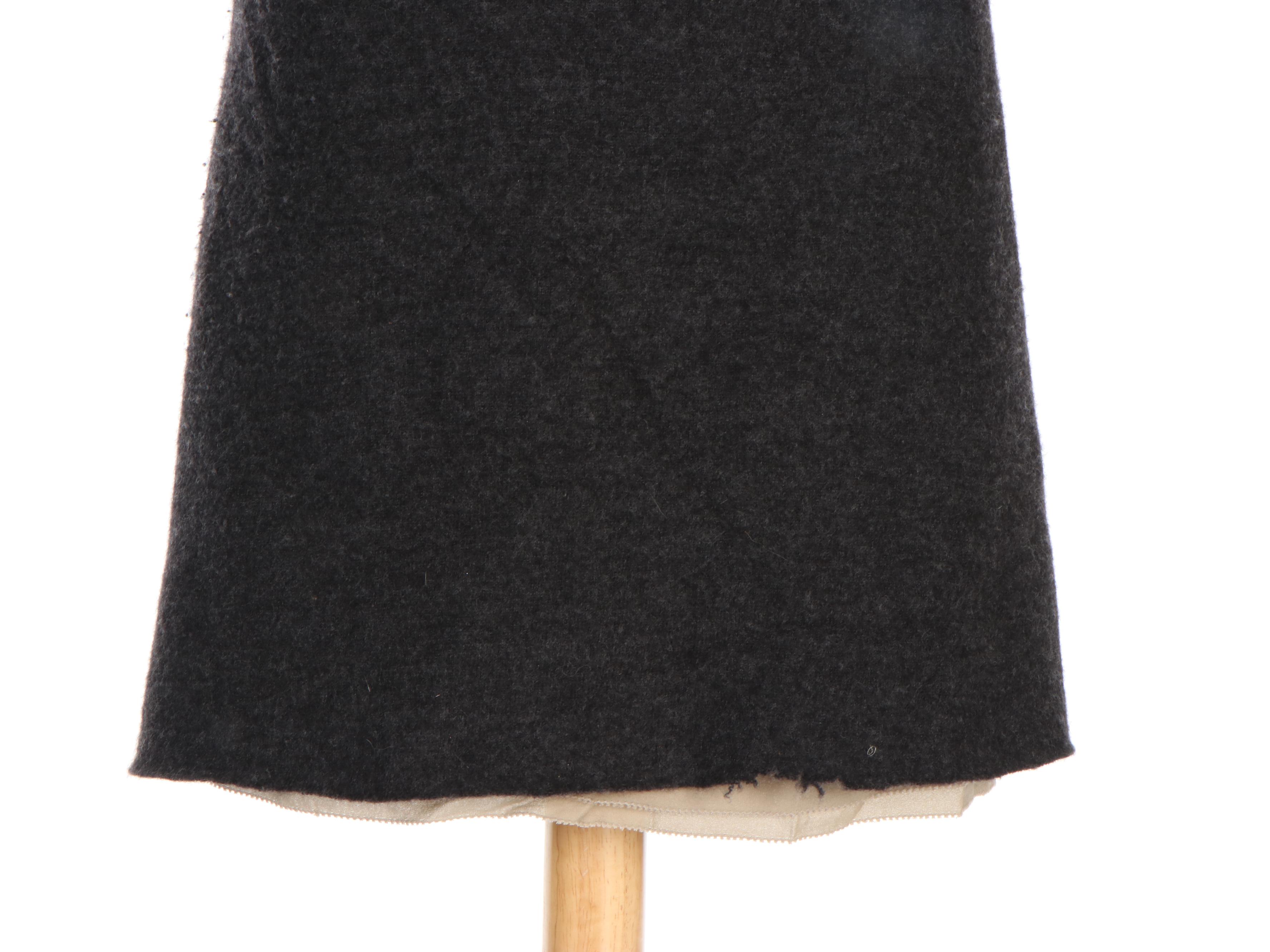 Tory Burch Fitted Grey Wool Dress with Sequin Embellished Cutouts