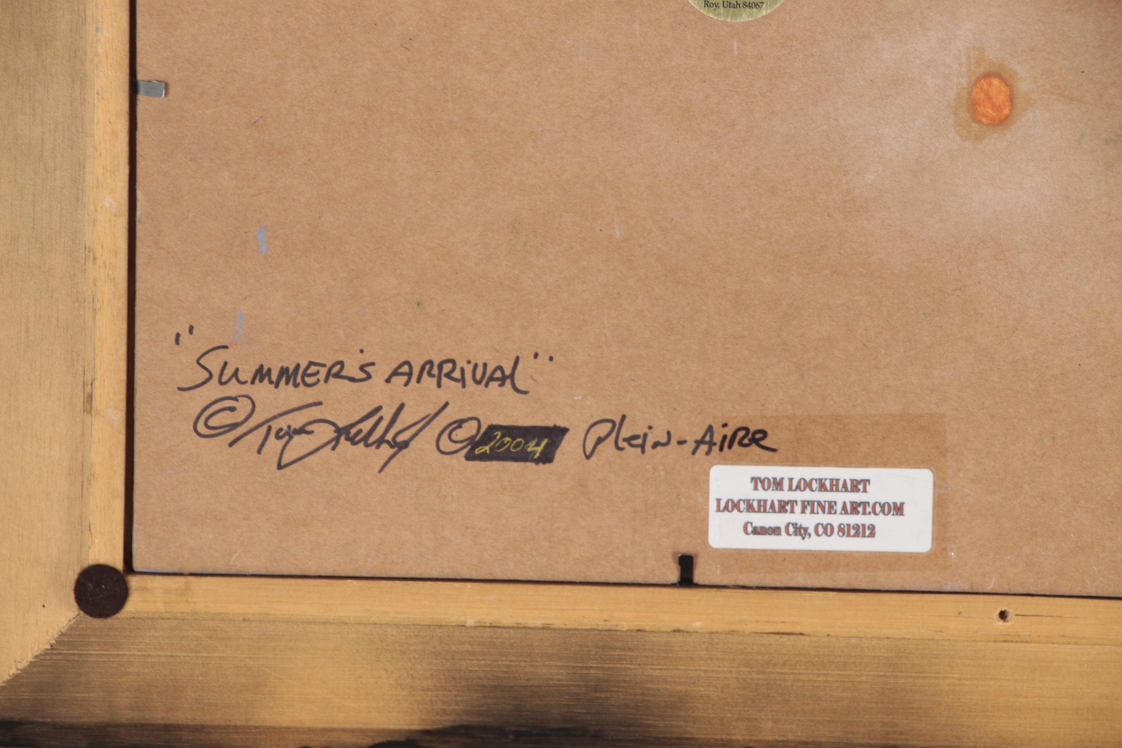 Tom Lockhart Plein Air Landscape Oil Painting "Summer's Arrival", 2004