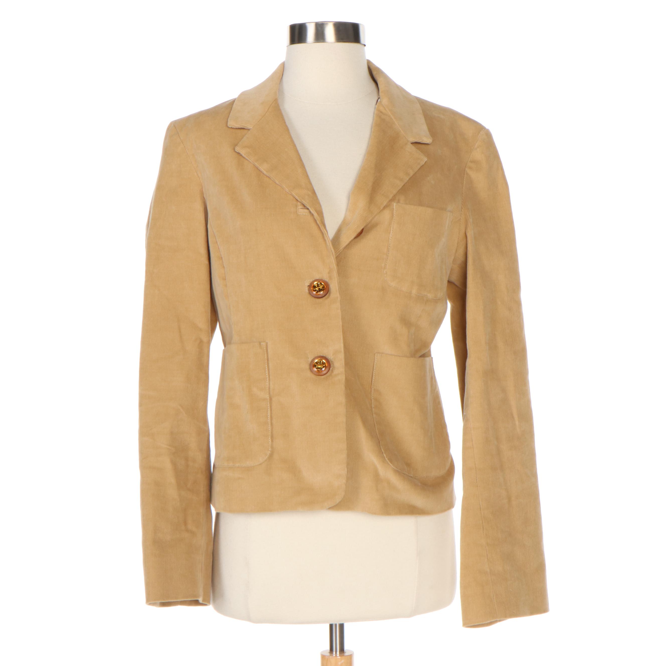 Tory Burch Tan Corduroy Jacket