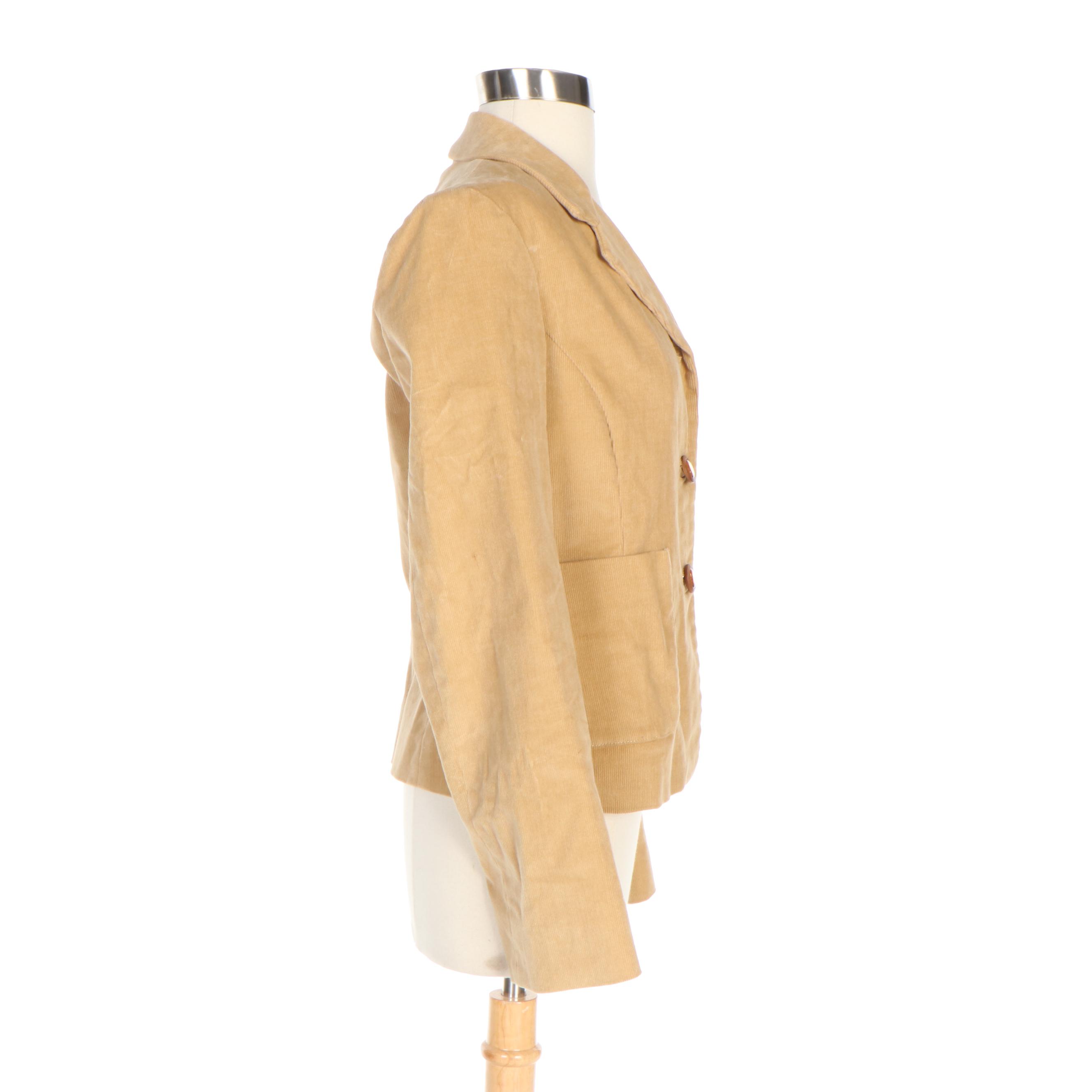 Tory Burch Tan Corduroy Jacket