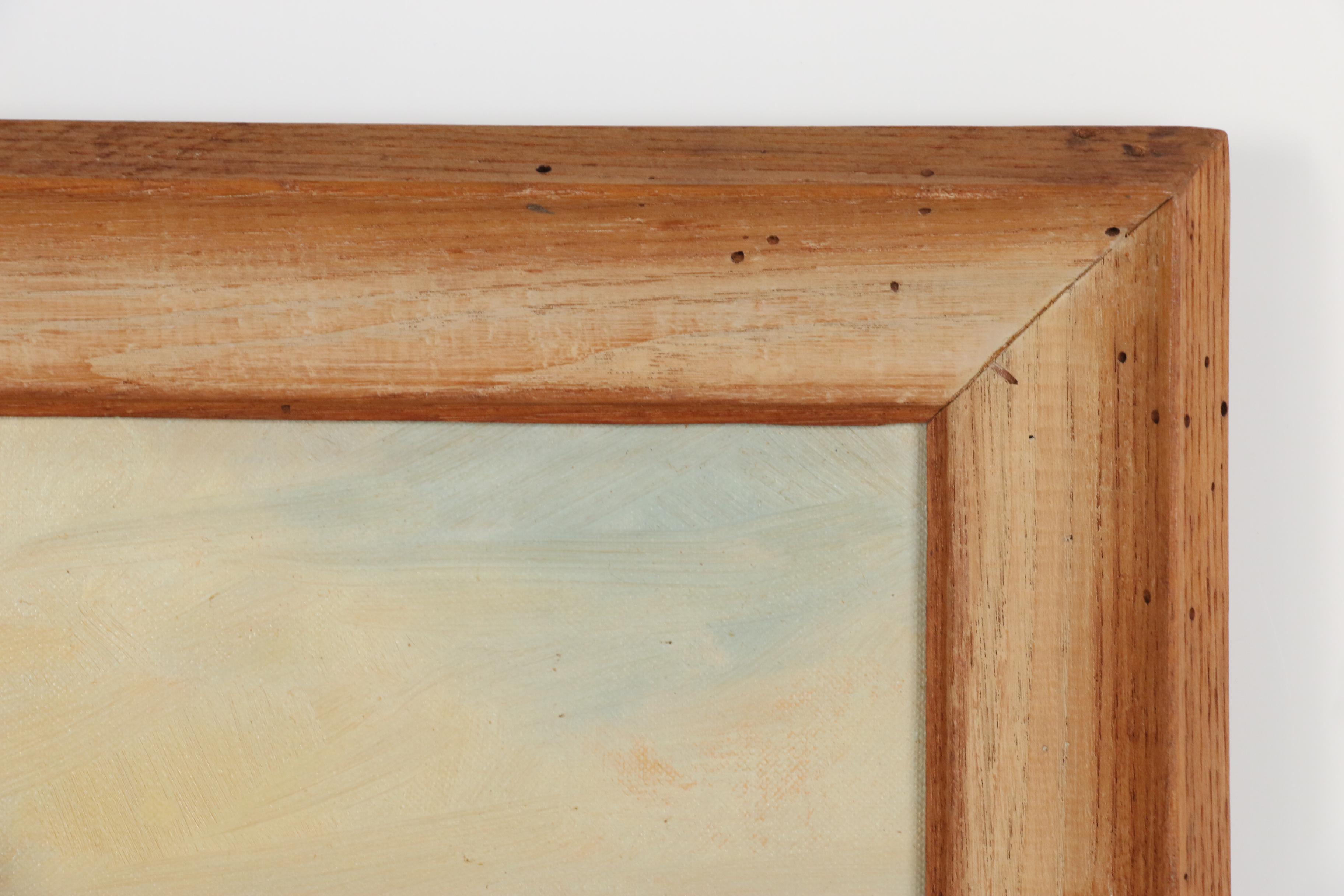 Wendell Rogers Harbor Scene Oil Painting, Mid 20th Century