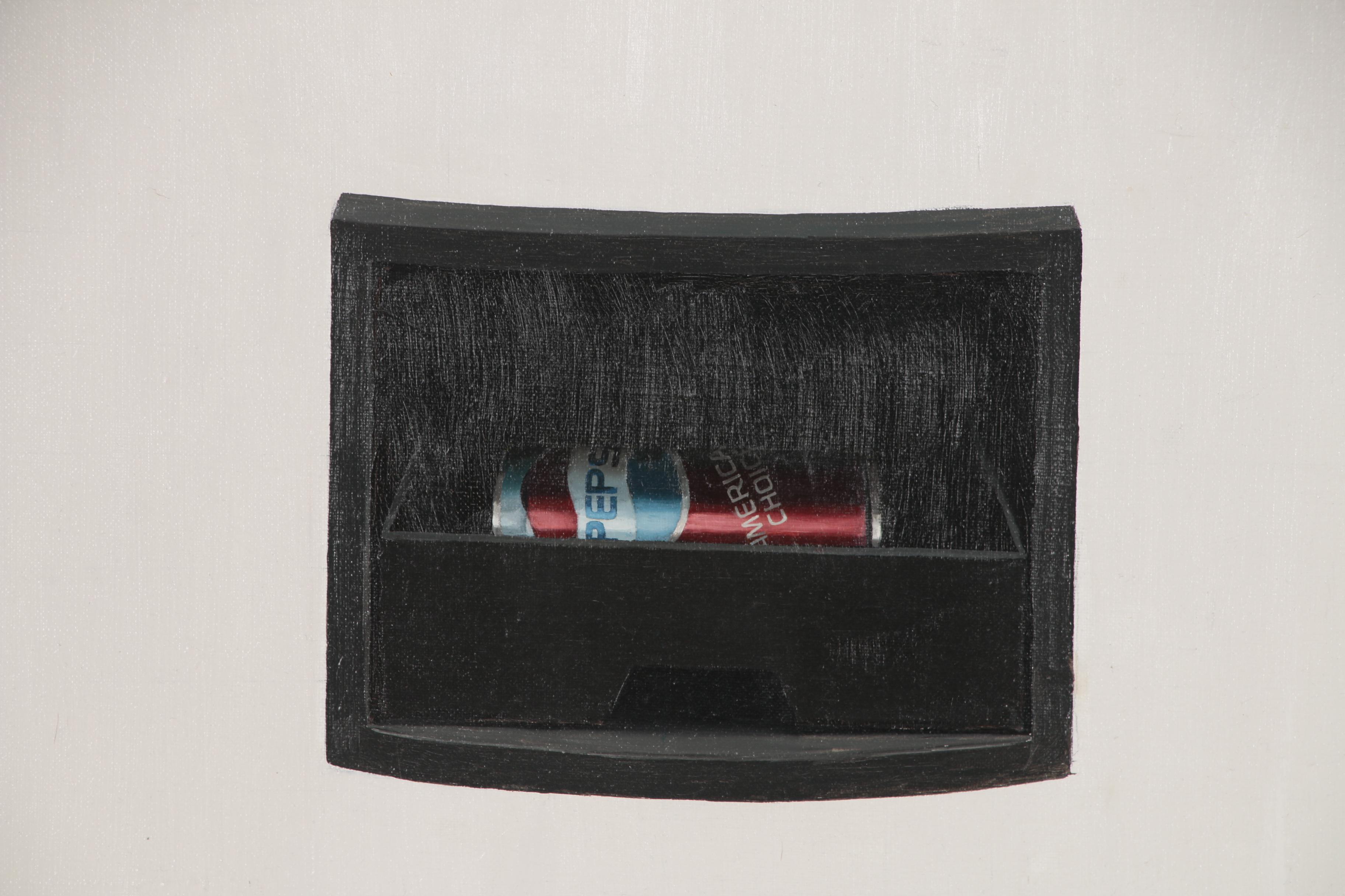 Mary Louise Schrodt Monumental Realist Oil Painting of Soda Machine "Pepsi"