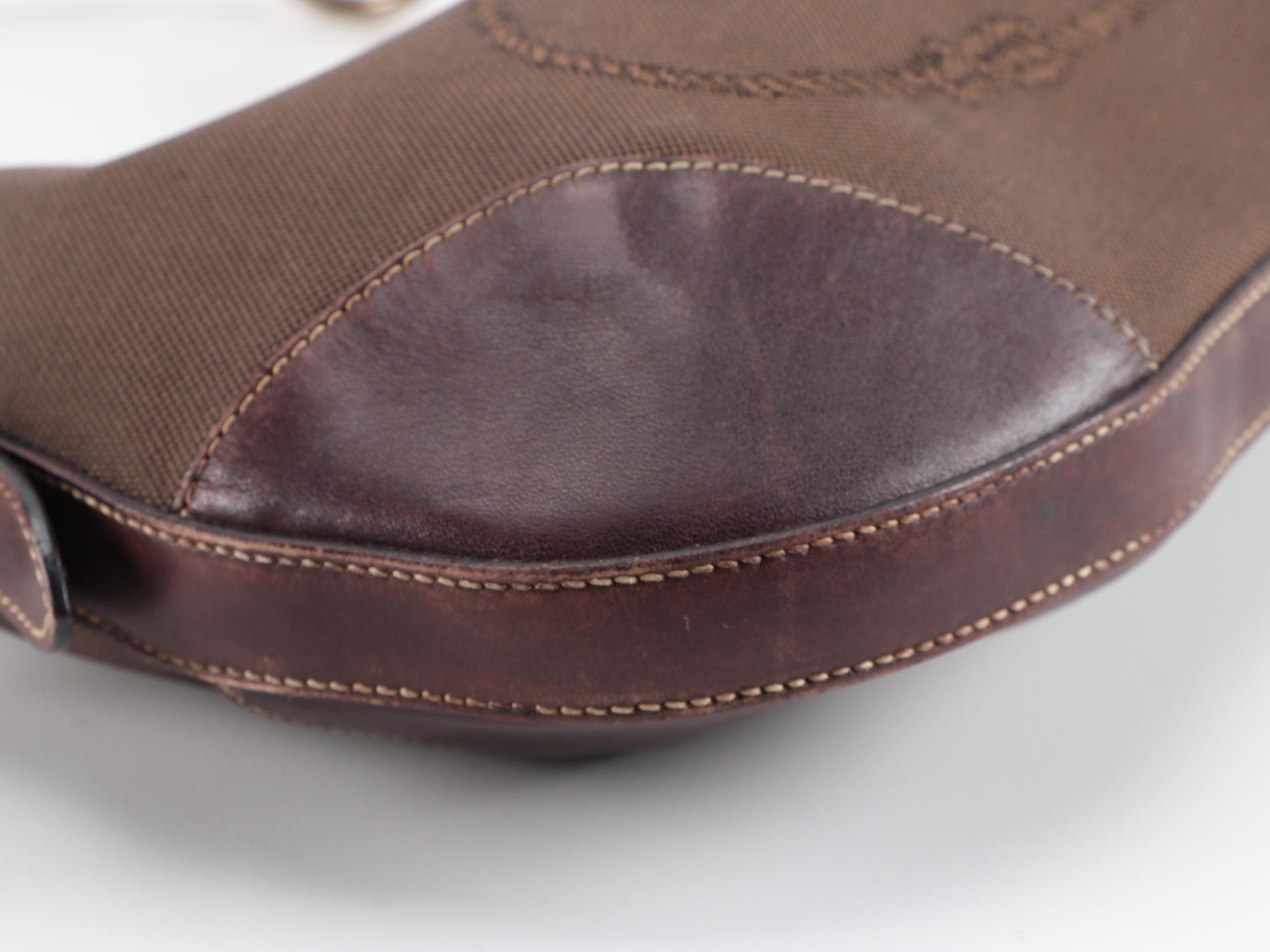 Prada Hobo Bag in Brown Canapa Canvas and Leather