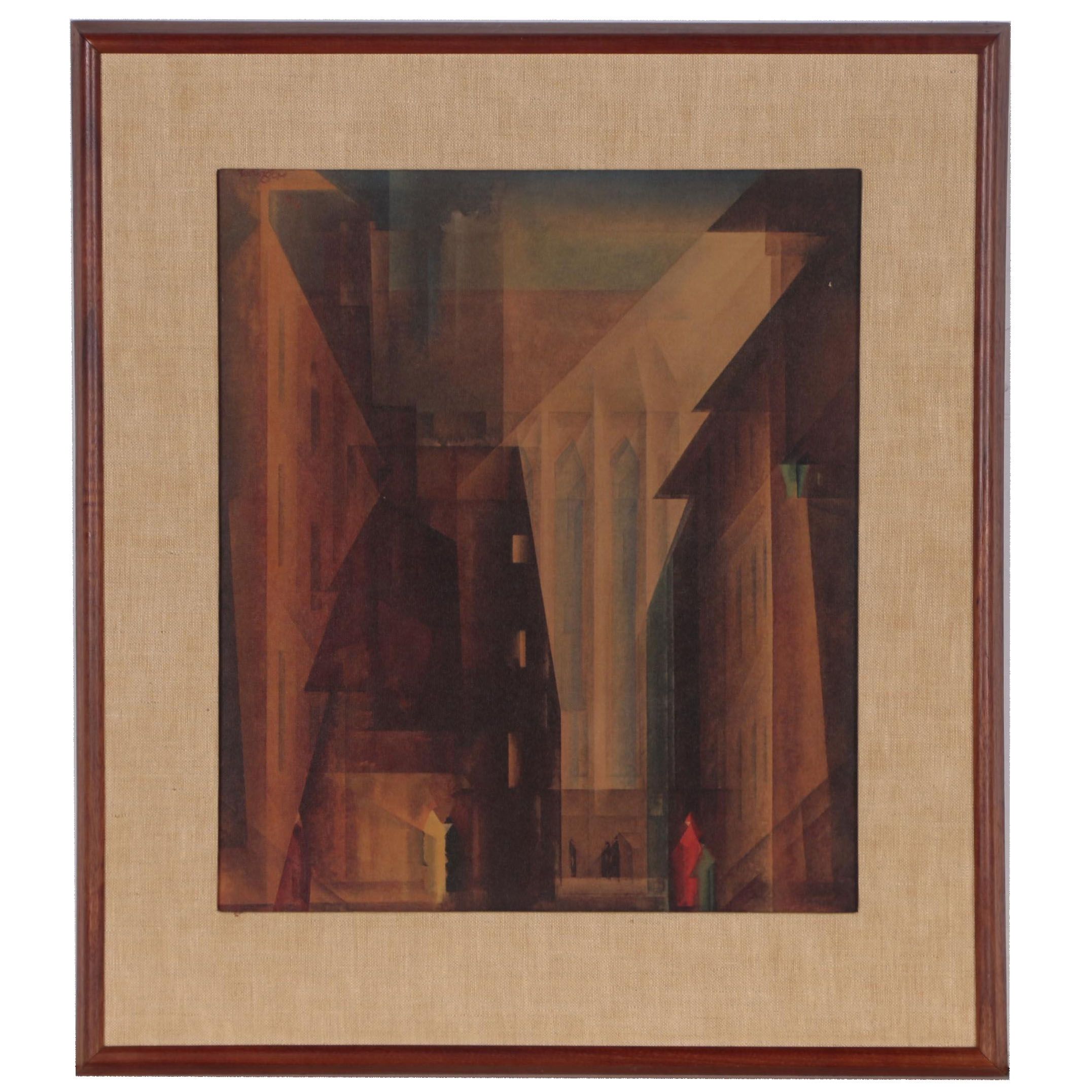 Offset Lithograph after Lyonel Feininger "Church of the Minorities II"