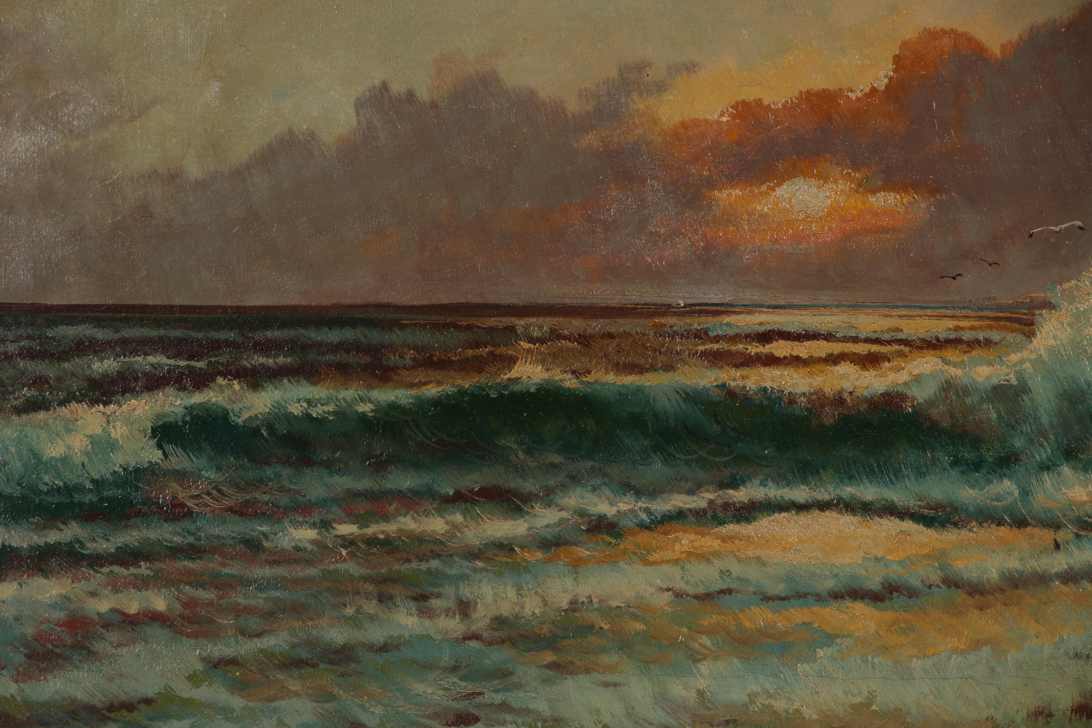 Frank Wallis Seascape Oil Painting