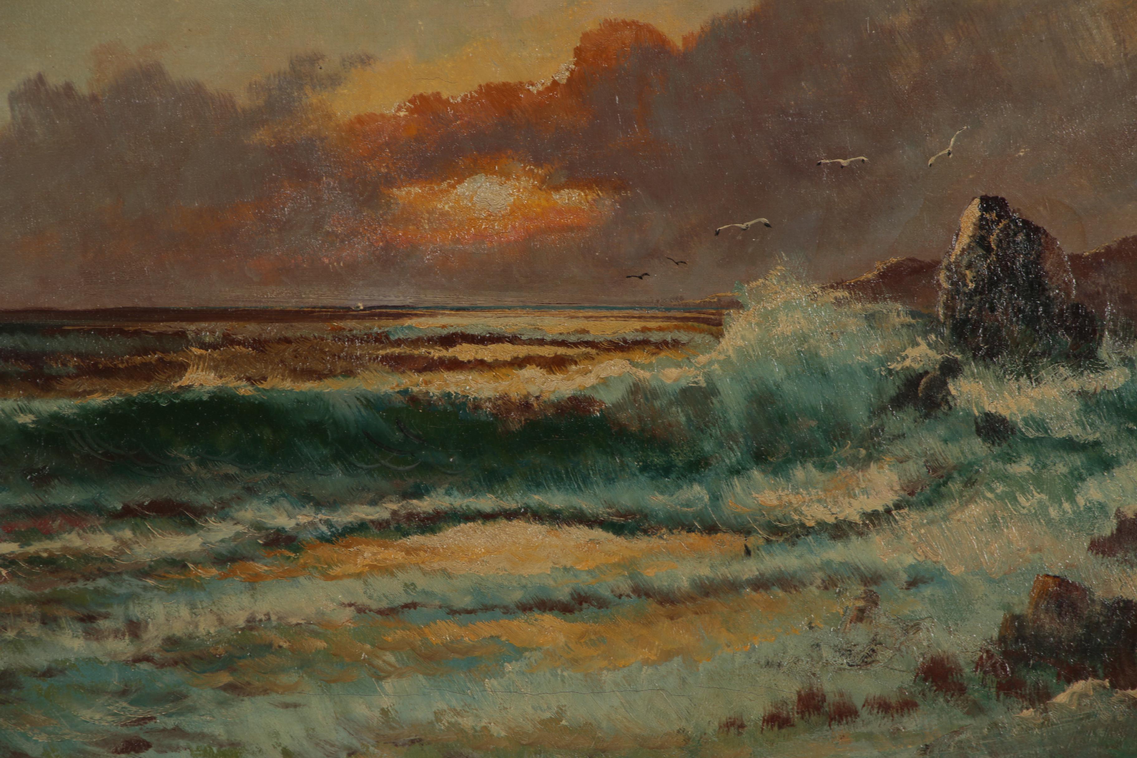 Frank Wallis Seascape Oil Painting