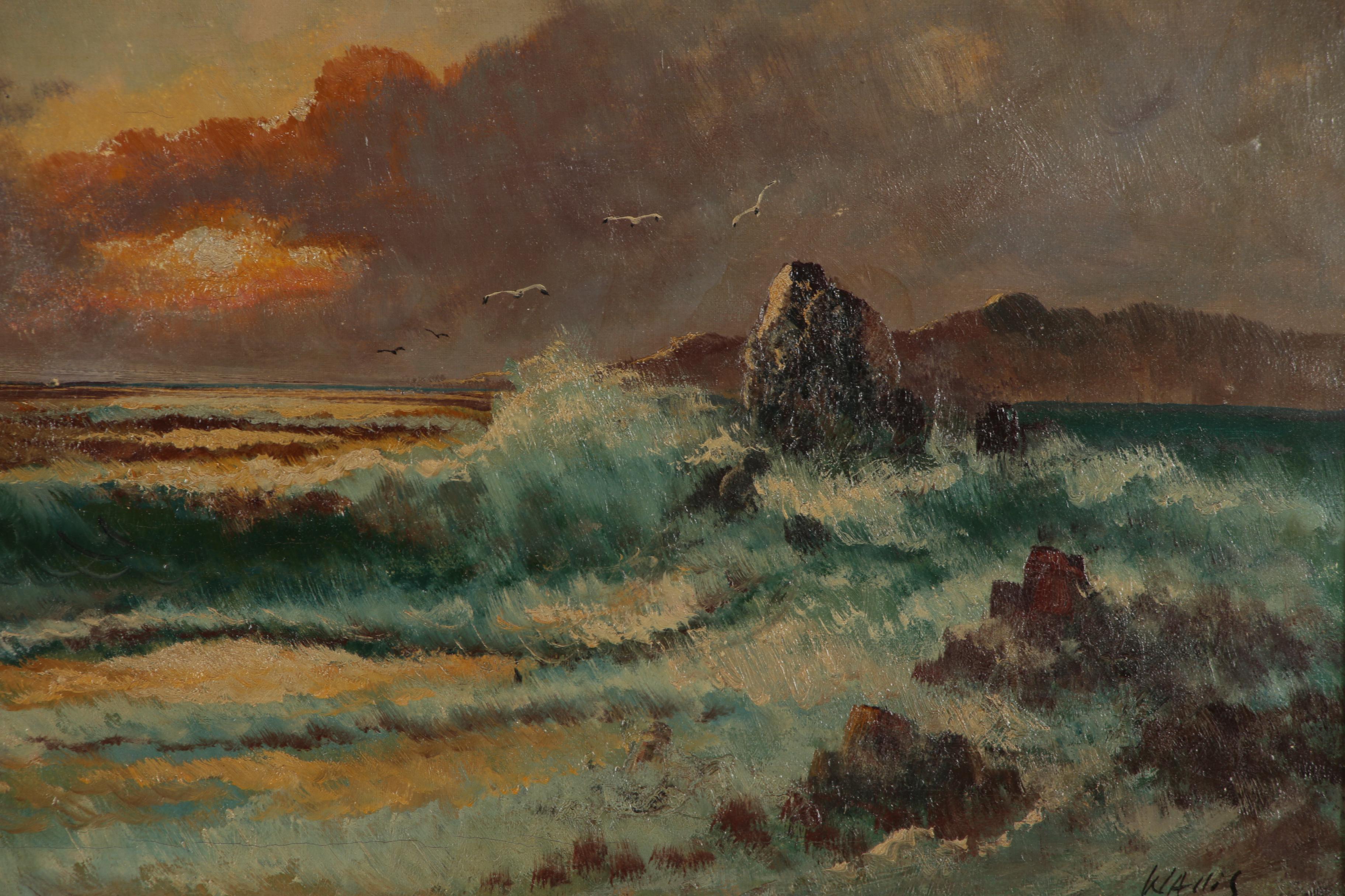 Frank Wallis Seascape Oil Painting