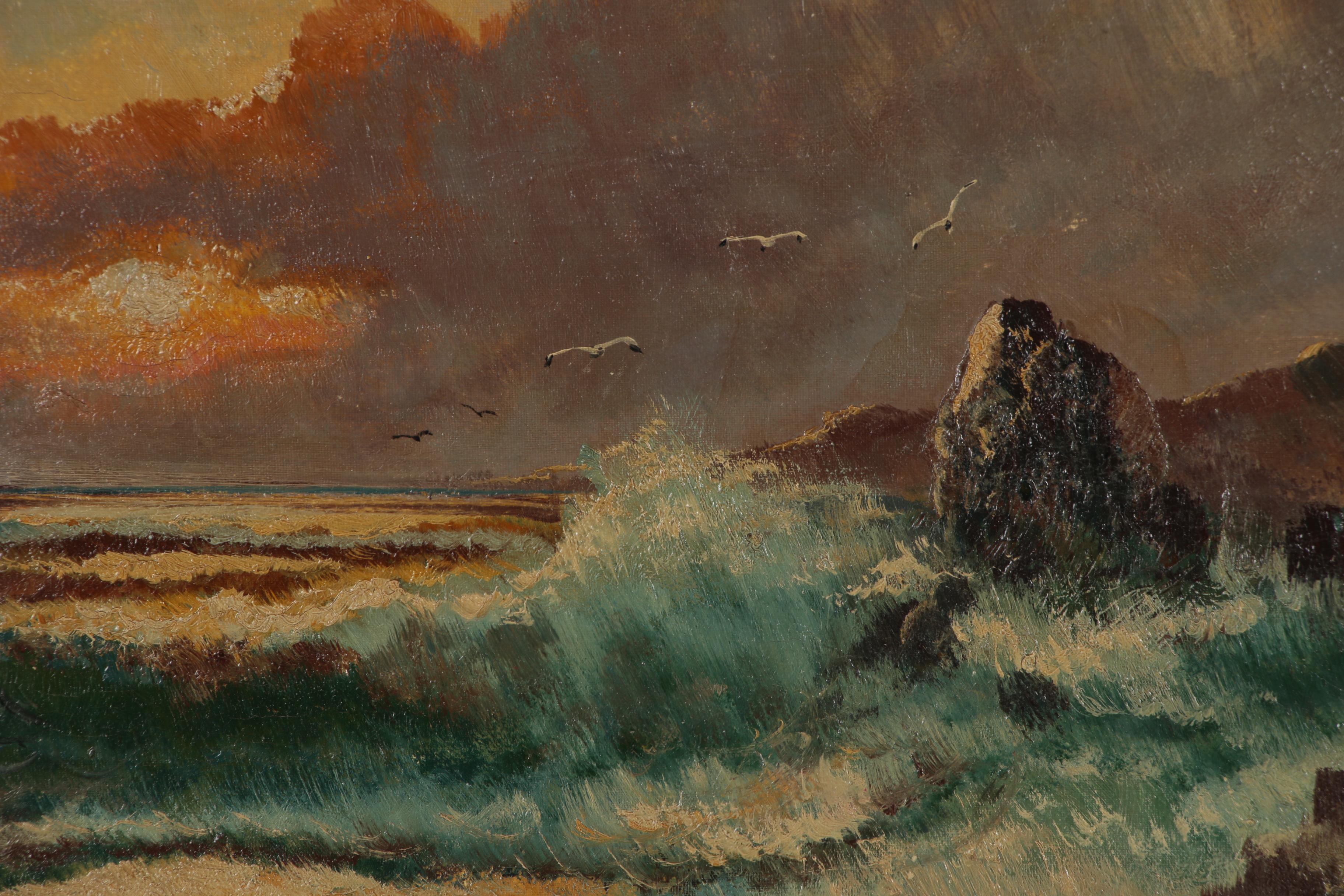 Frank Wallis Seascape Oil Painting