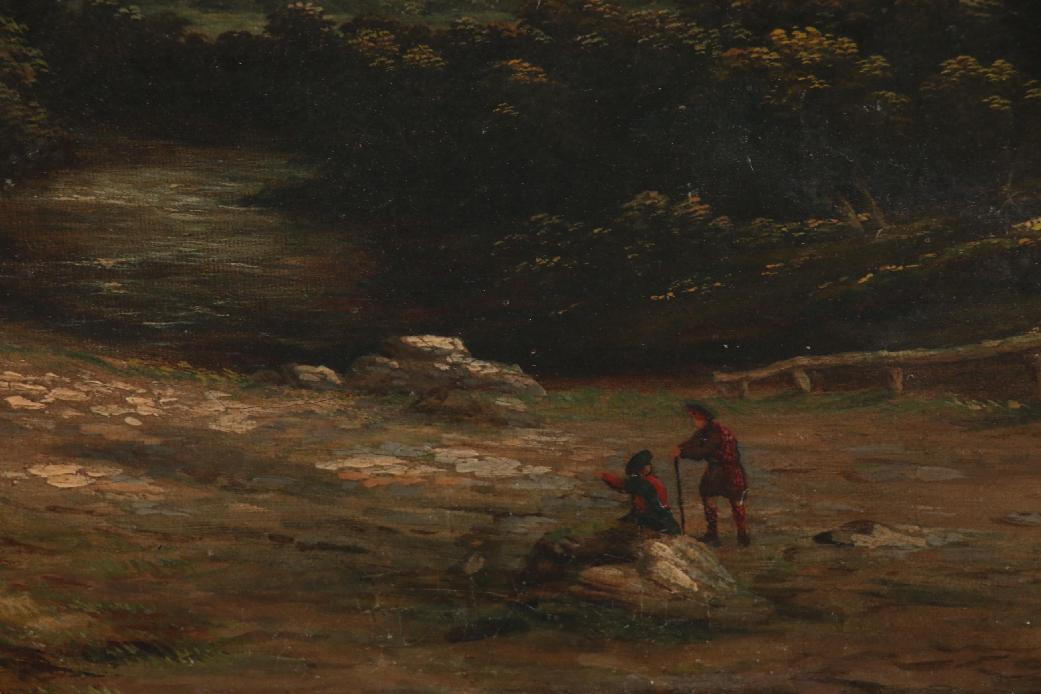 Romantic School Landscape Oil Painting Attributed to T. Lawley