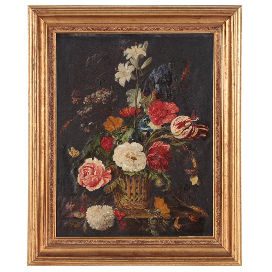 Oil Painting after Jan Davidsz de Heem Floral Still Life