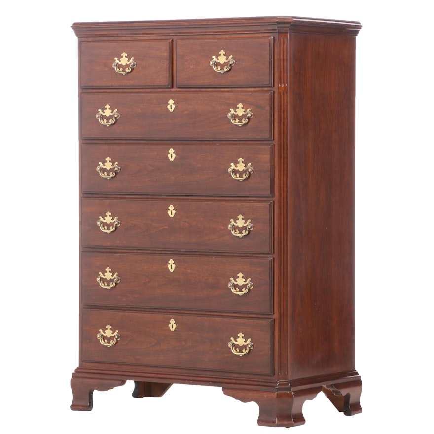 Drexel Heritage Chippendale Style Cherrywood Chest of Drawers
