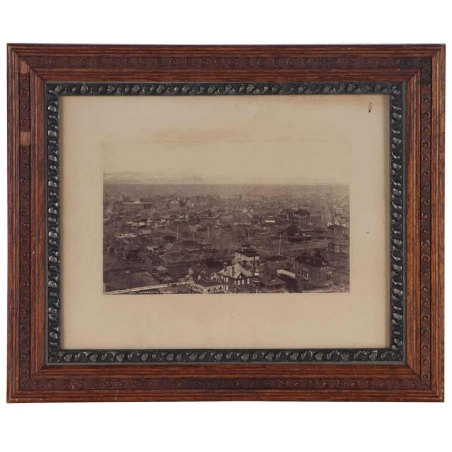 William Henry Jackson Albumen Photograph of Denver, Late 19th Century