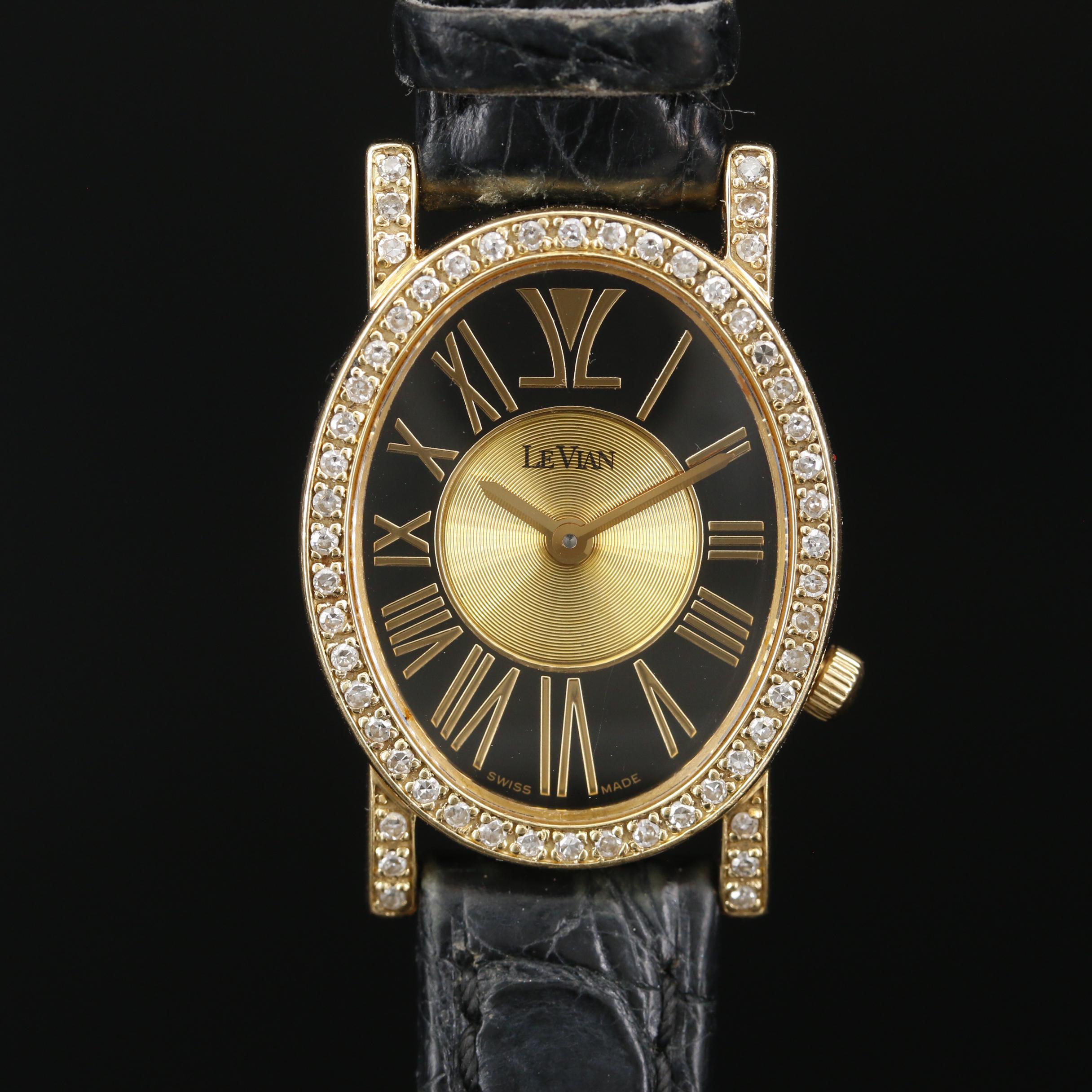 LeVian Centurion Limited Edition 18K Gold and Diamonds Quartz Watch