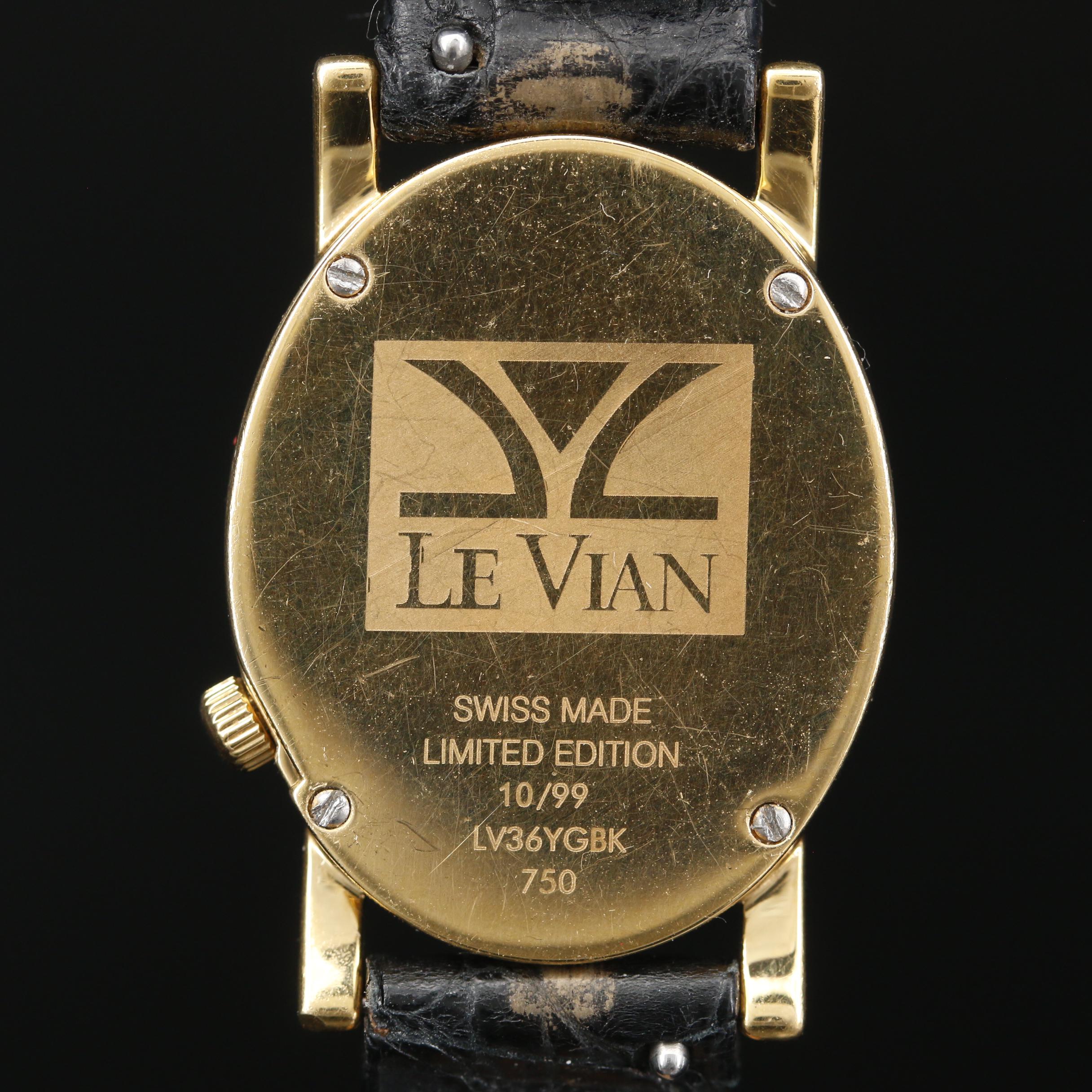 LeVian Centurion Limited Edition 18K Gold and Diamonds Quartz Watch
