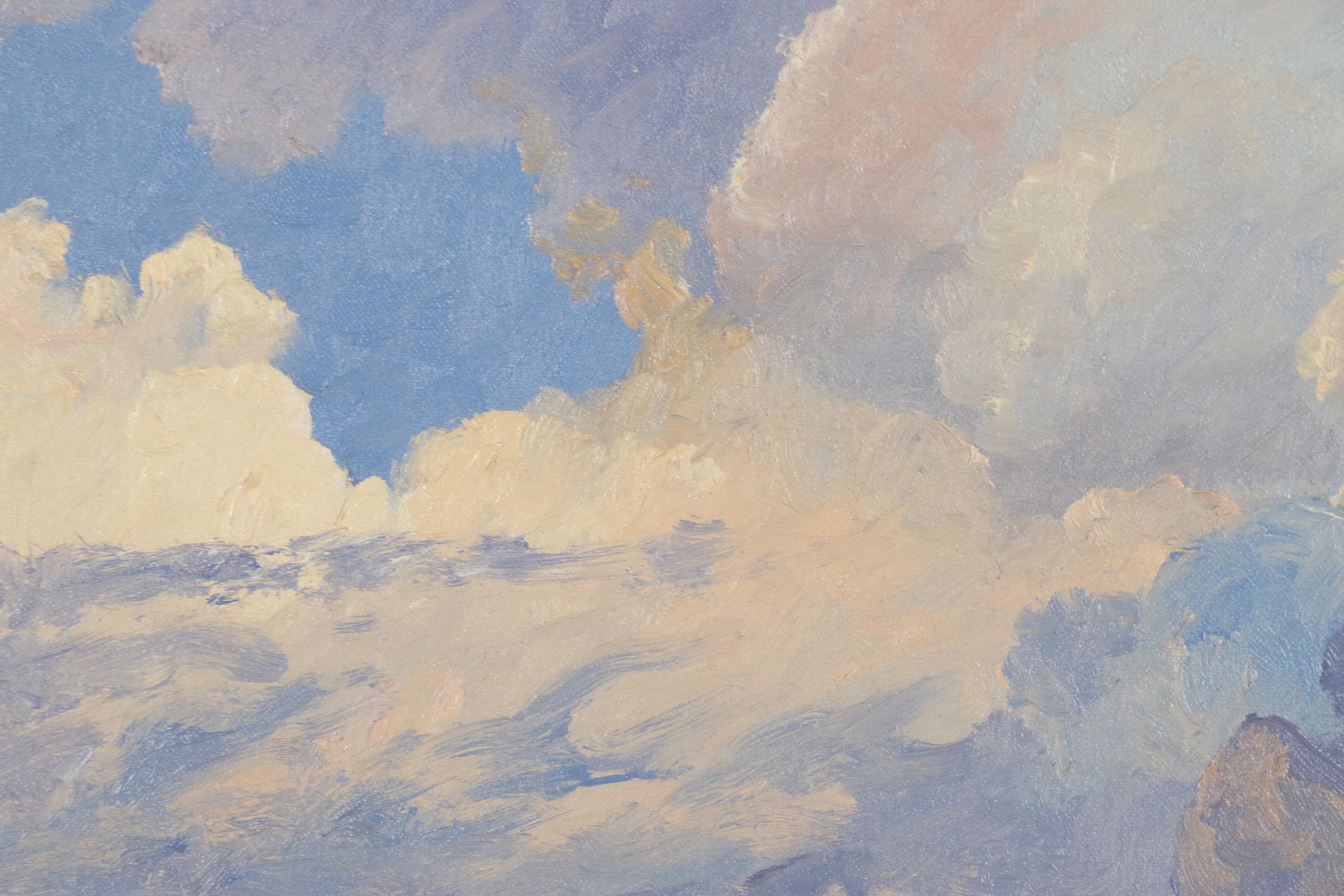 Leonard F. Dobratz Monument Valley Oil Painting "Cloudy Day", 20th Century