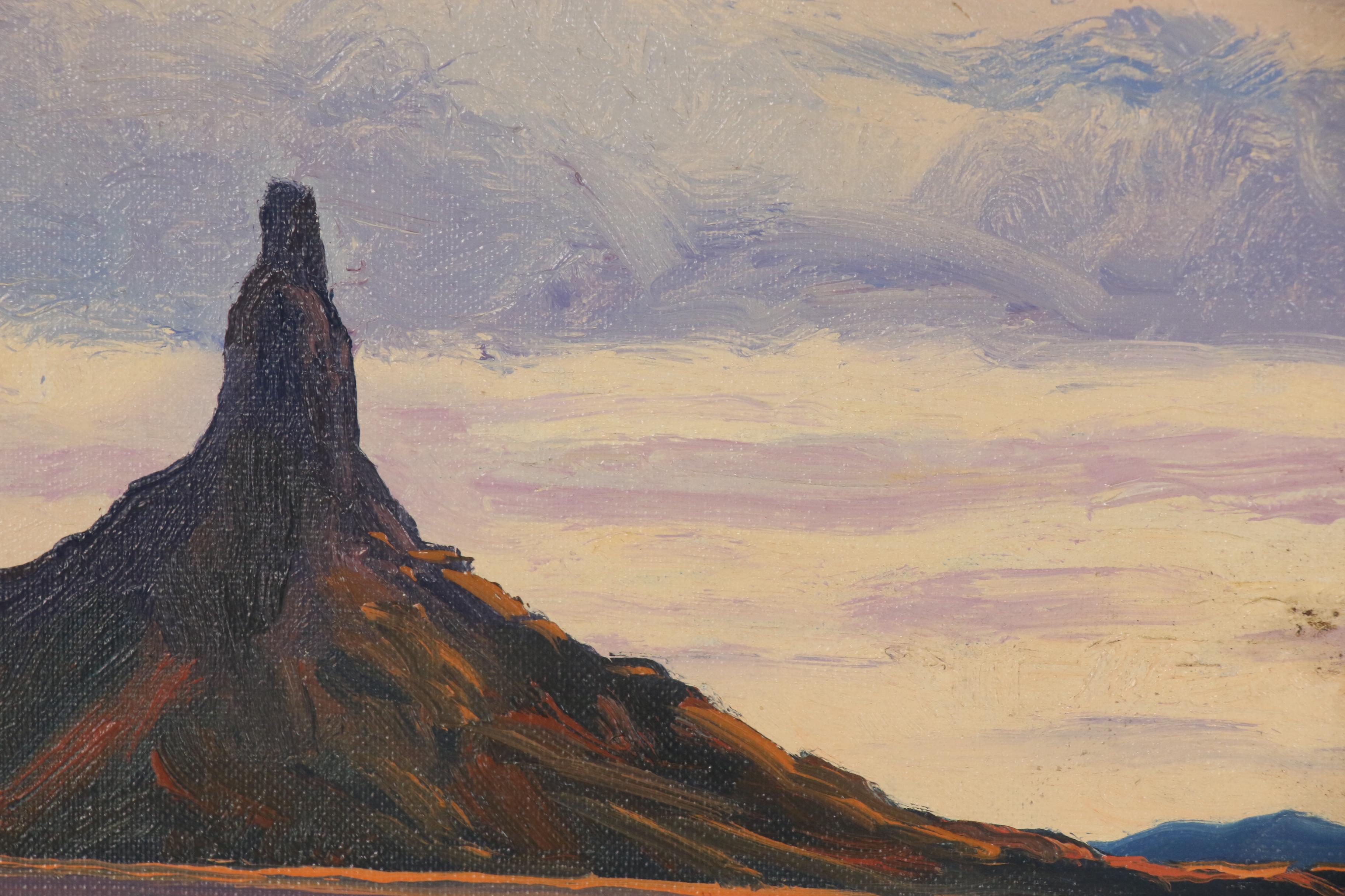 Leonard F. Dobratz Monument Valley Oil Painting "Cloudy Day", 20th Century