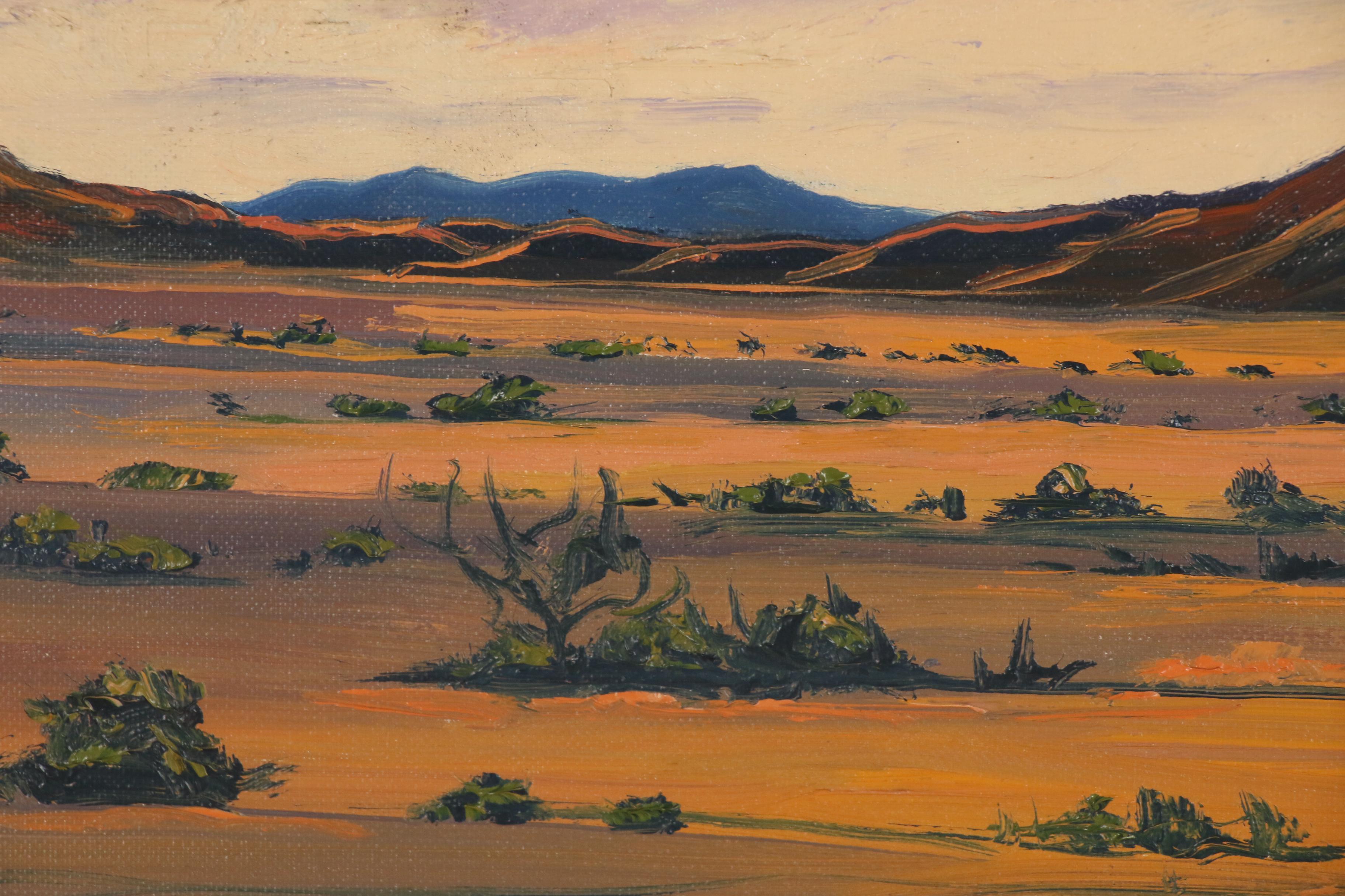 Leonard F. Dobratz Monument Valley Oil Painting "Cloudy Day", 20th Century