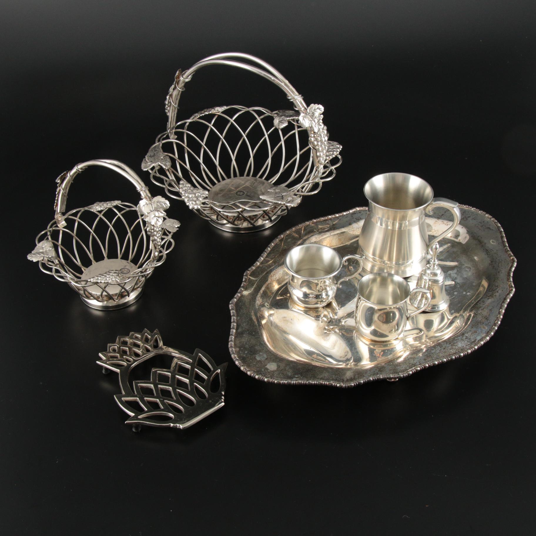 Godinger Silver Co. and Other Silver Plate and Metal Serveware