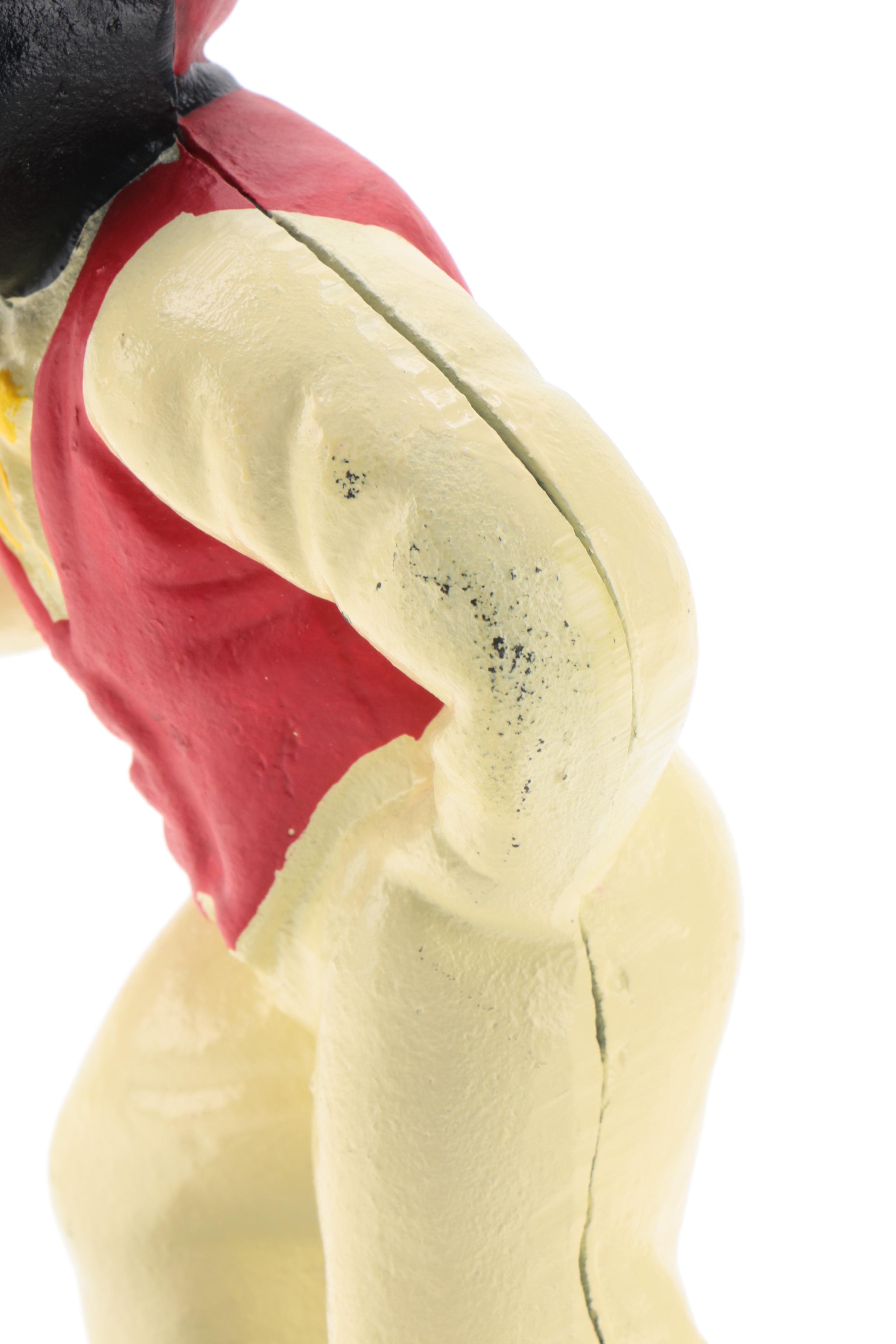 Reproduction Cast Iron Black Americana Lawn Jockey Doorstop