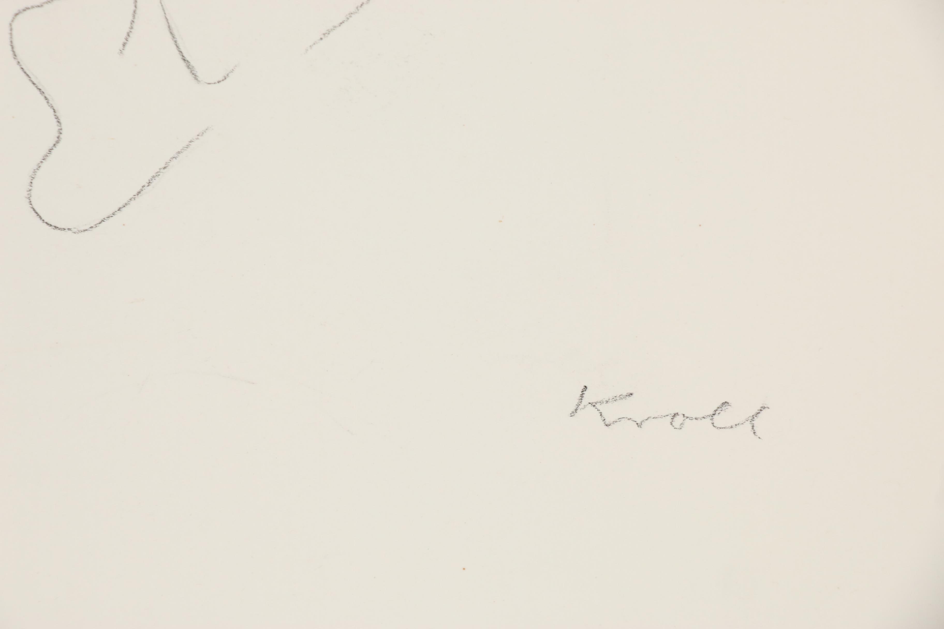 Julius Kroll Pastel Caricature Drawing "David Niven", Mid-20th Century