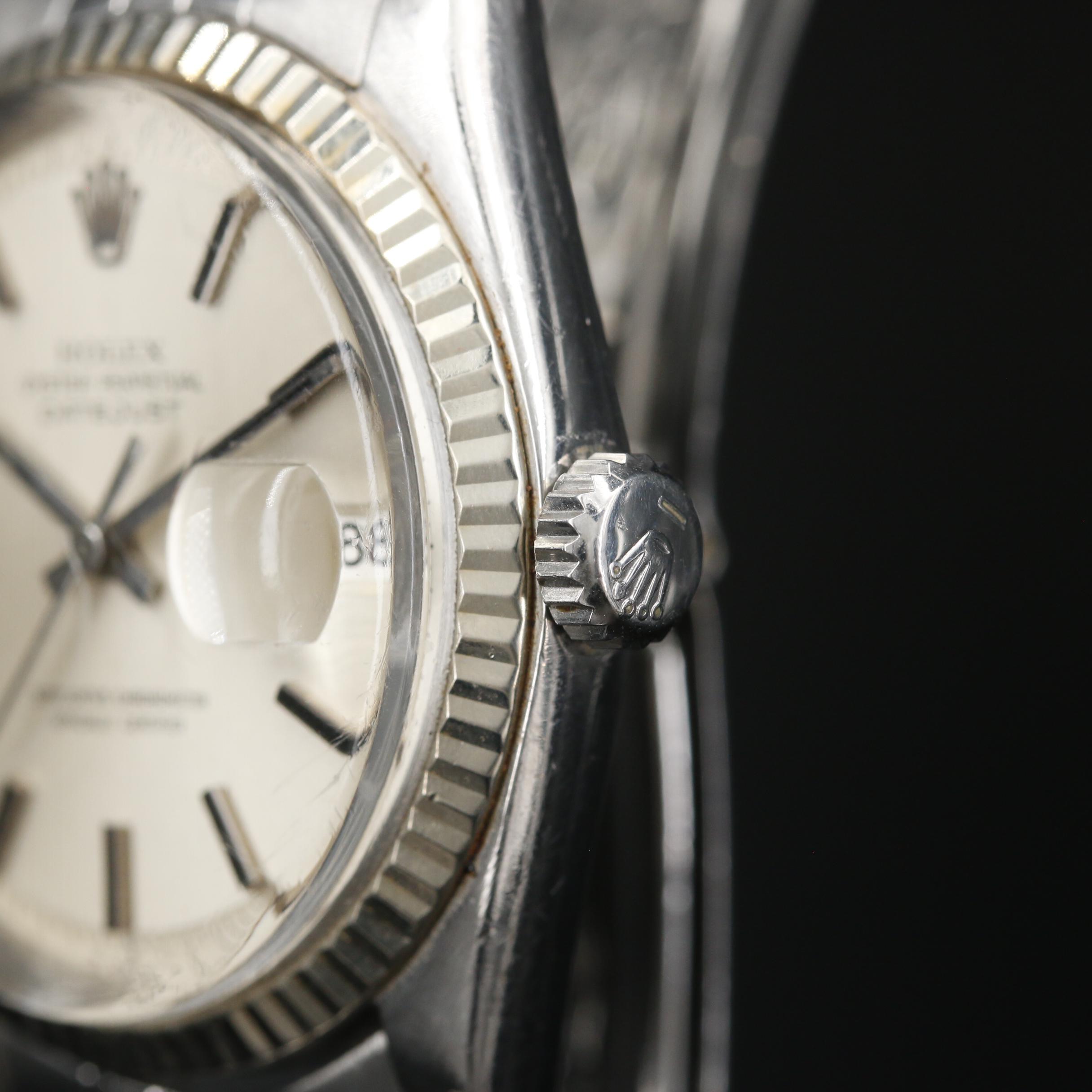 Rolex Datejust 1601 Pie Pan Dial Stainless Steel and 18K Gold Watch, 1968