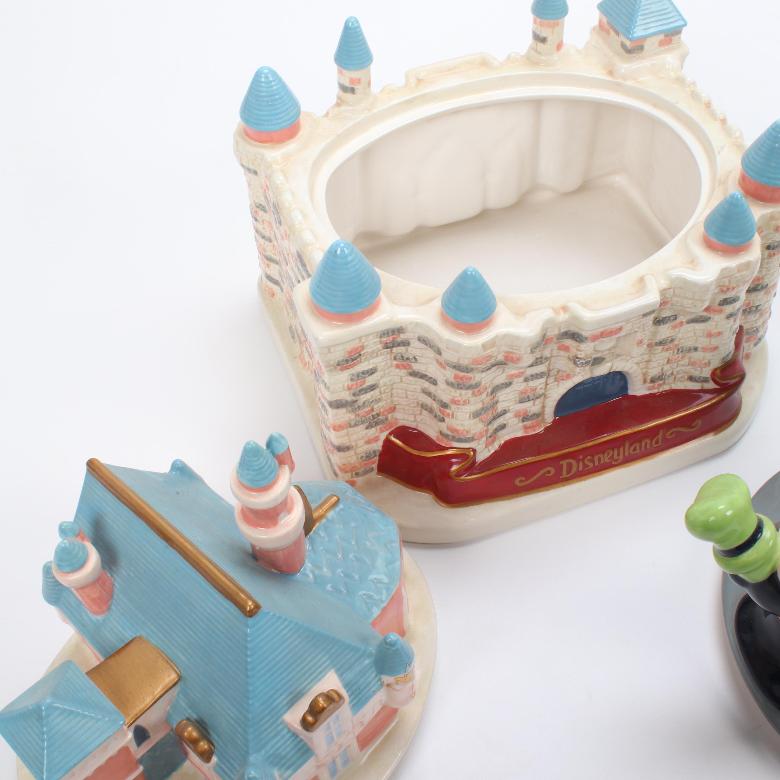Disney "Teacup Ride" and "Disneyland Castle" Cookie Jars