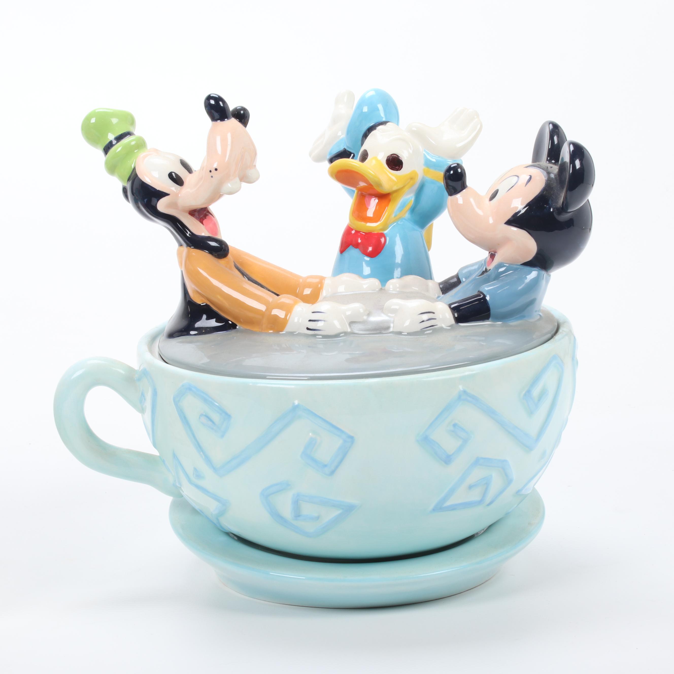 Disney "Teacup Ride" and "Disneyland Castle" Cookie Jars