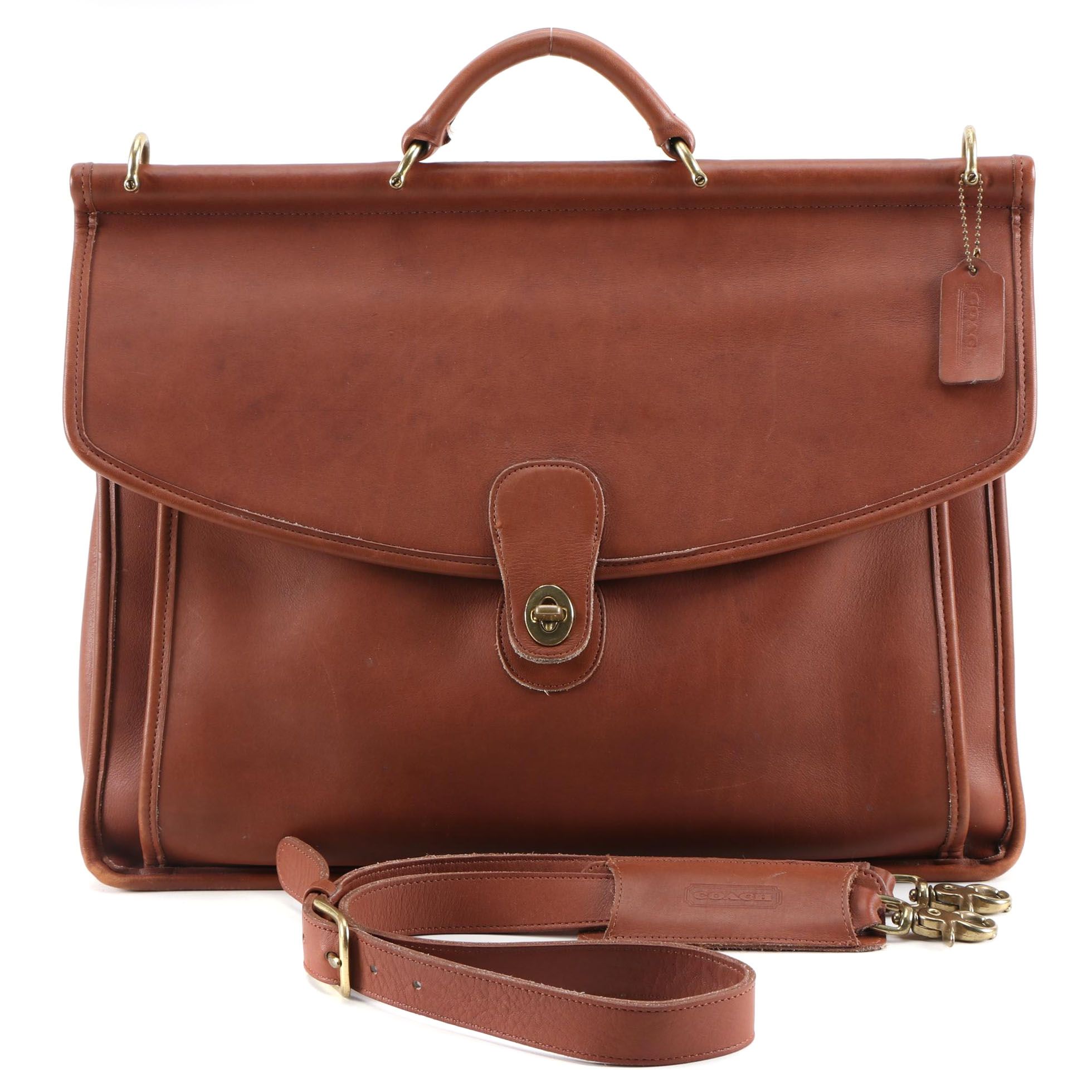 Coach Beekman Brown Leather Briefcase