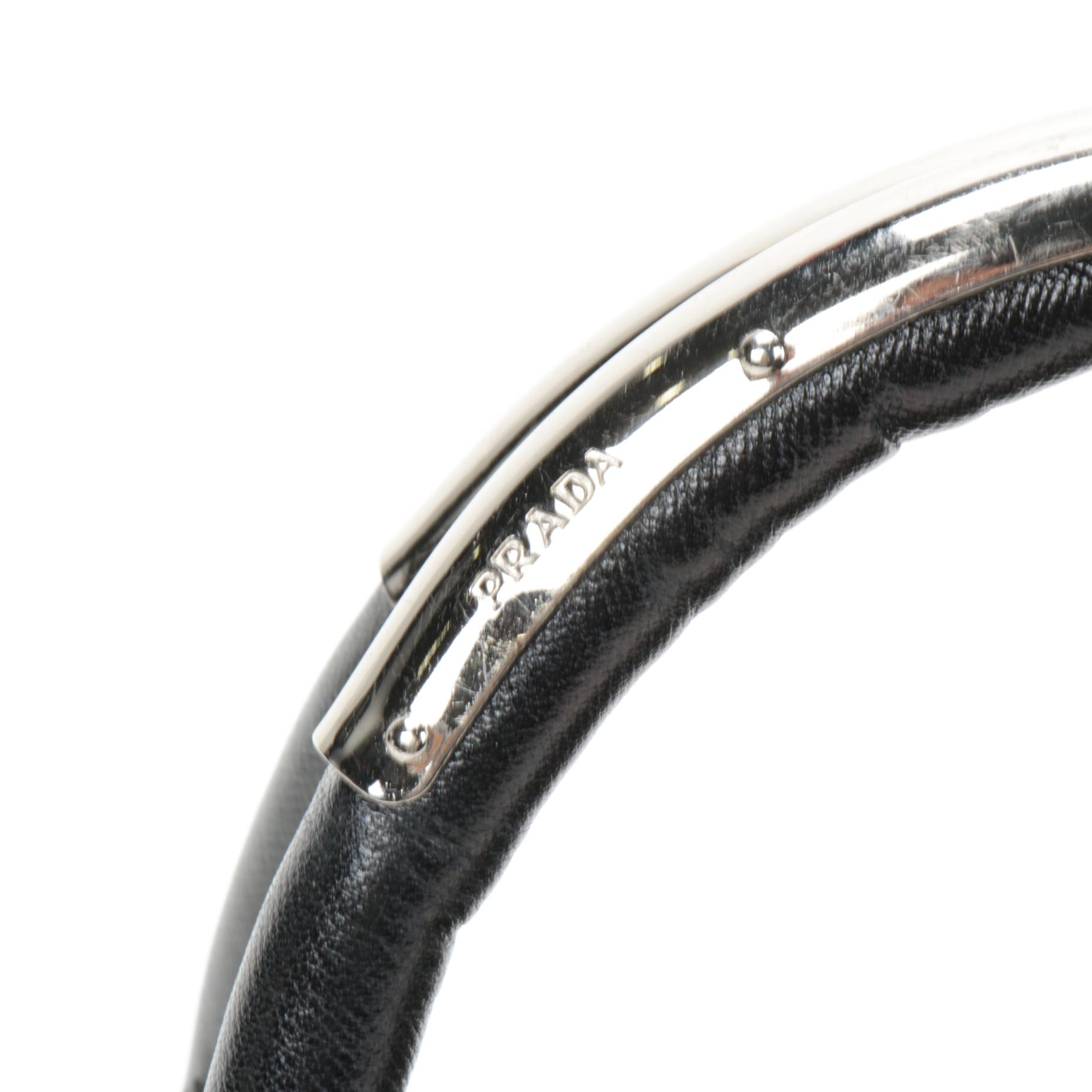 Prada Black Leather Zip Satchel with Saffiano Leather Accents