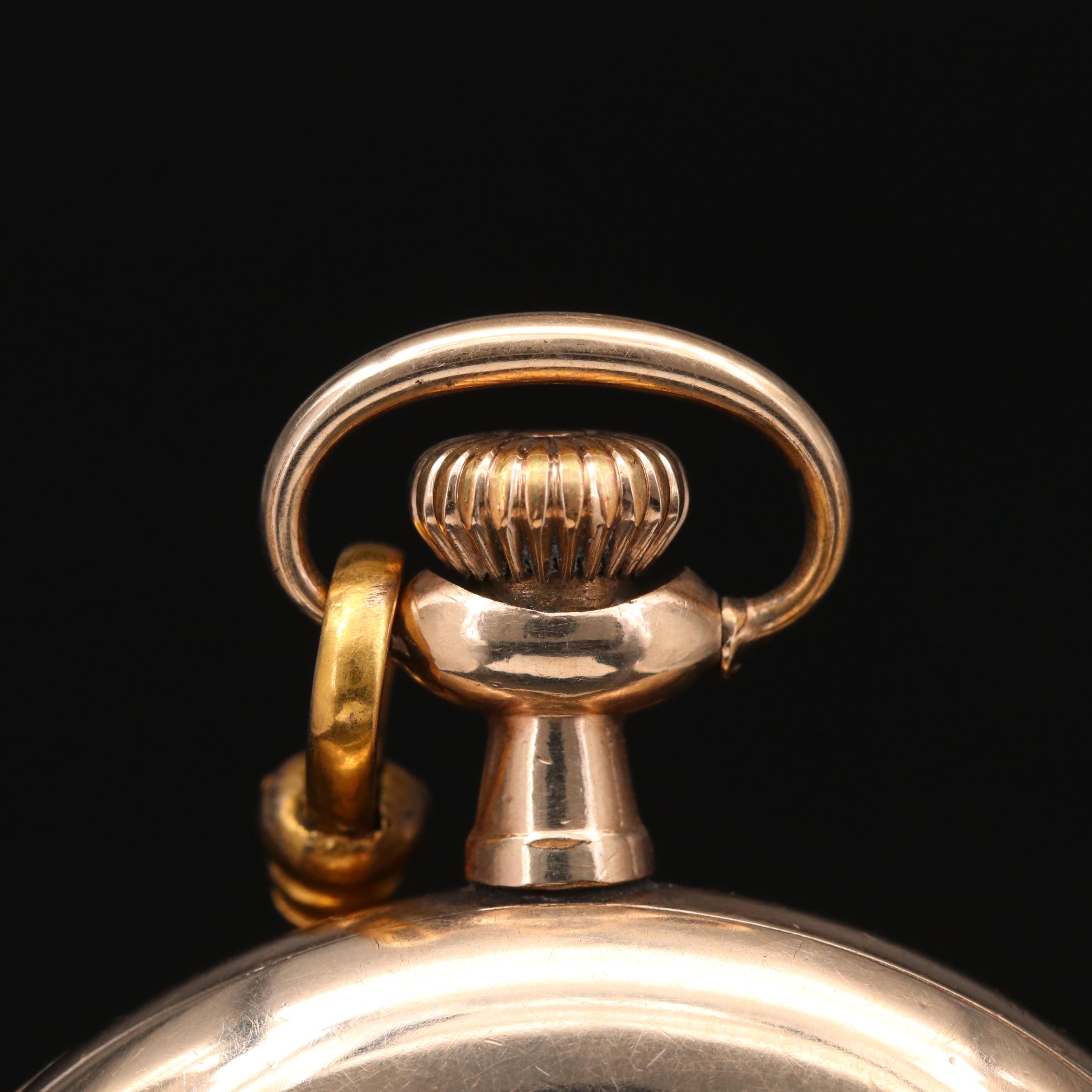 Antique Waltham Gold Filled Hunting Case Pocket Watch with Fob, 1904