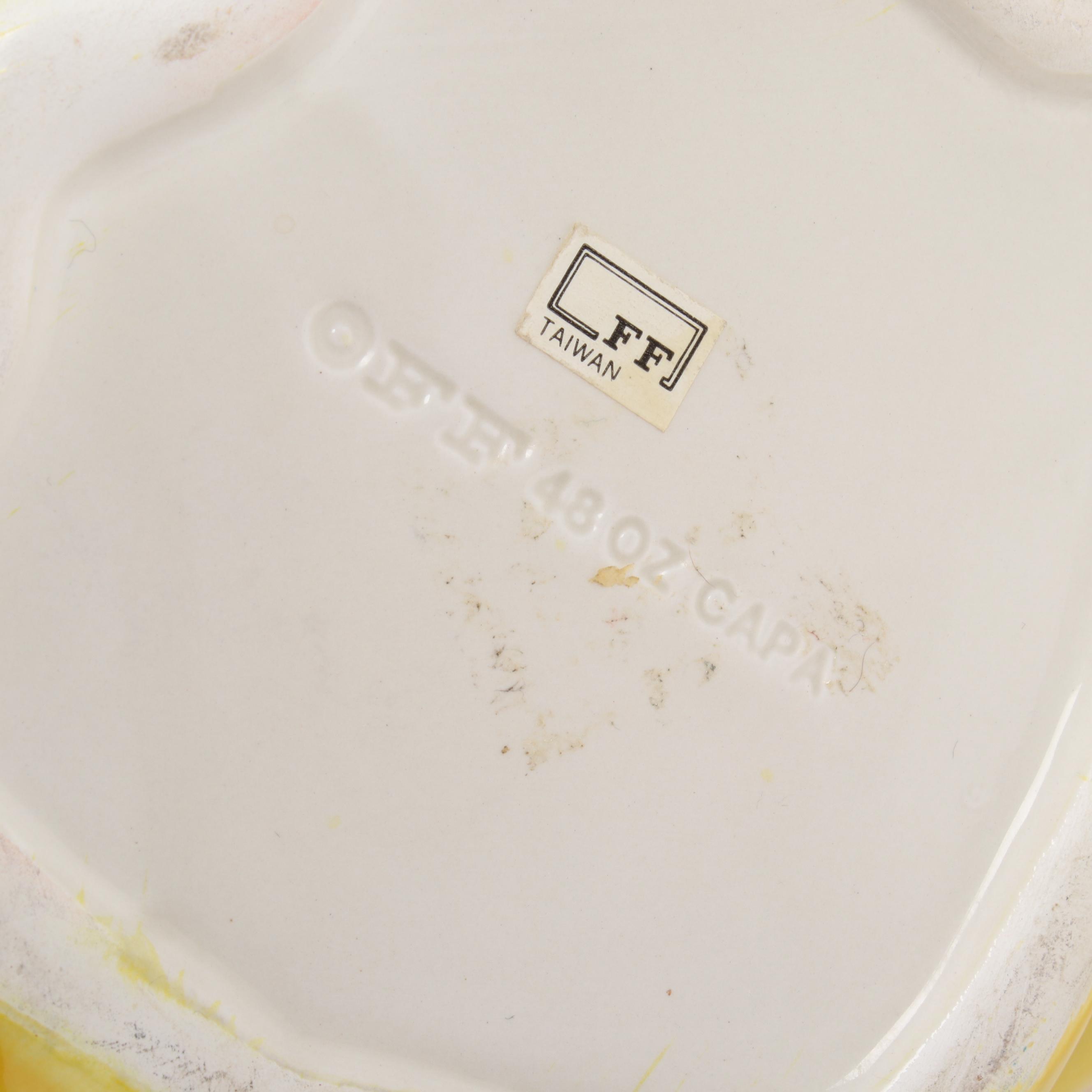 Fitz & Floyd Teapot, Pottery Barn Pitcher, and Betty Boop Cookie Jar