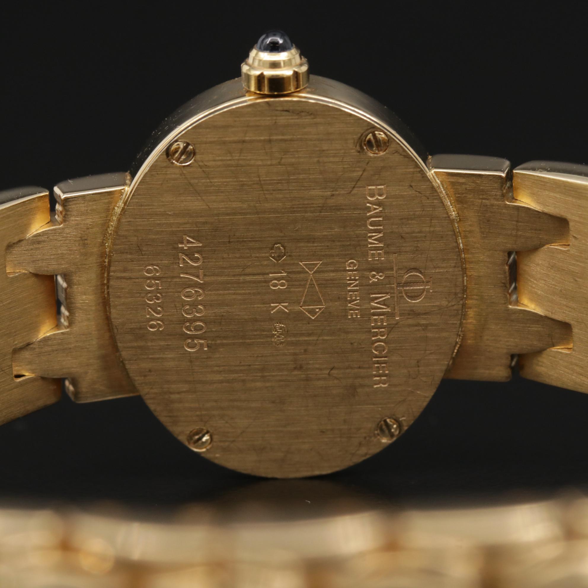 18K Gold Baume & Mercier Diamond Watch