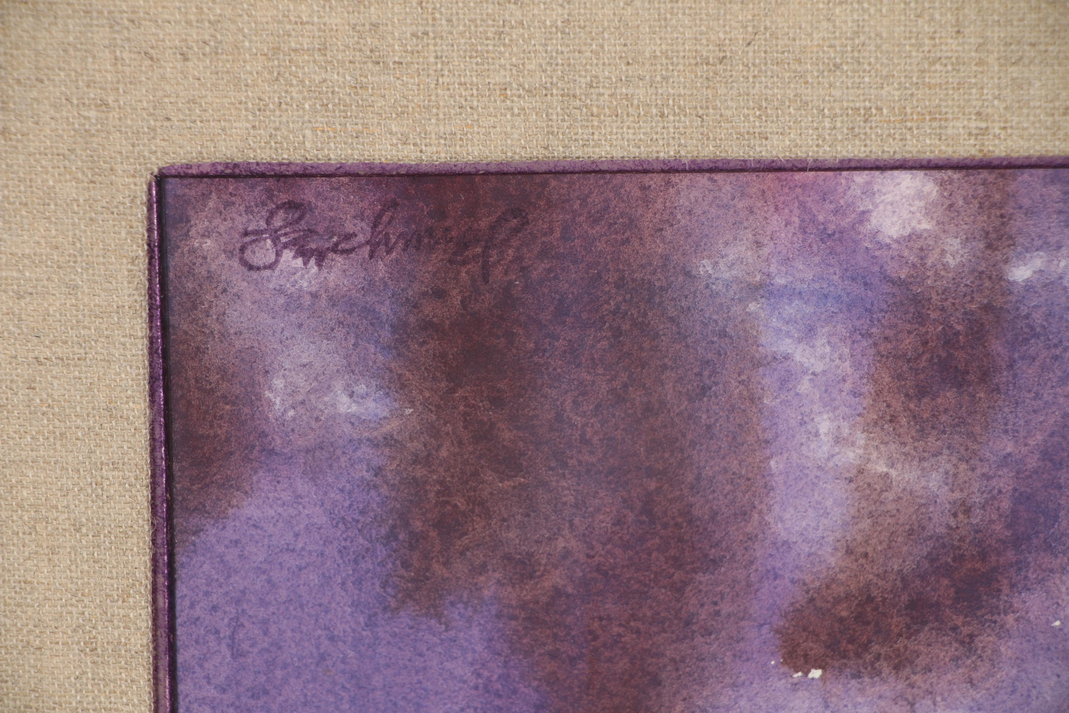 Figural Watercolor Painting of Seated Female Nude