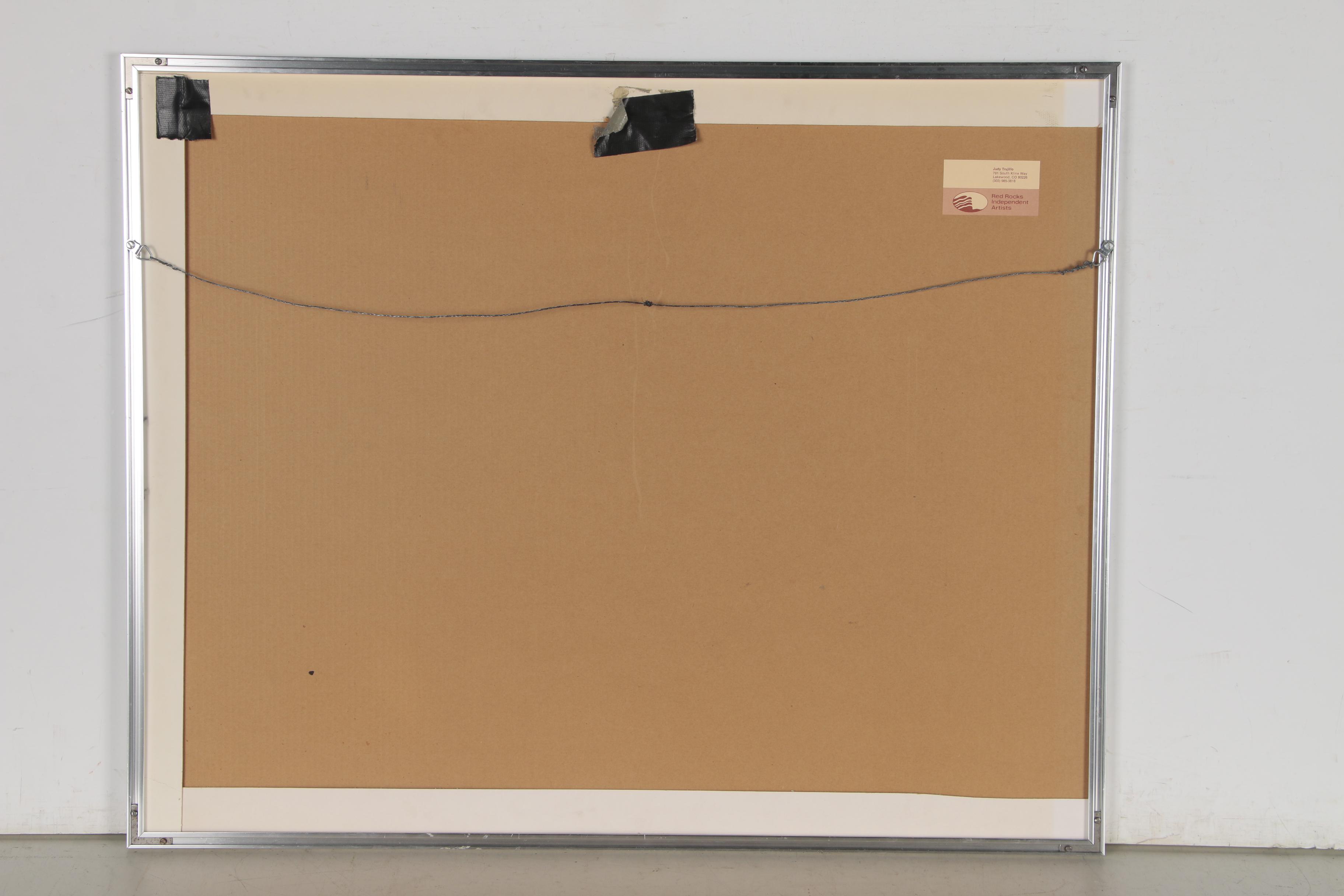 Judy Trujillo Watercolor Drawing of Pueblo Ovens, Late 20th Century