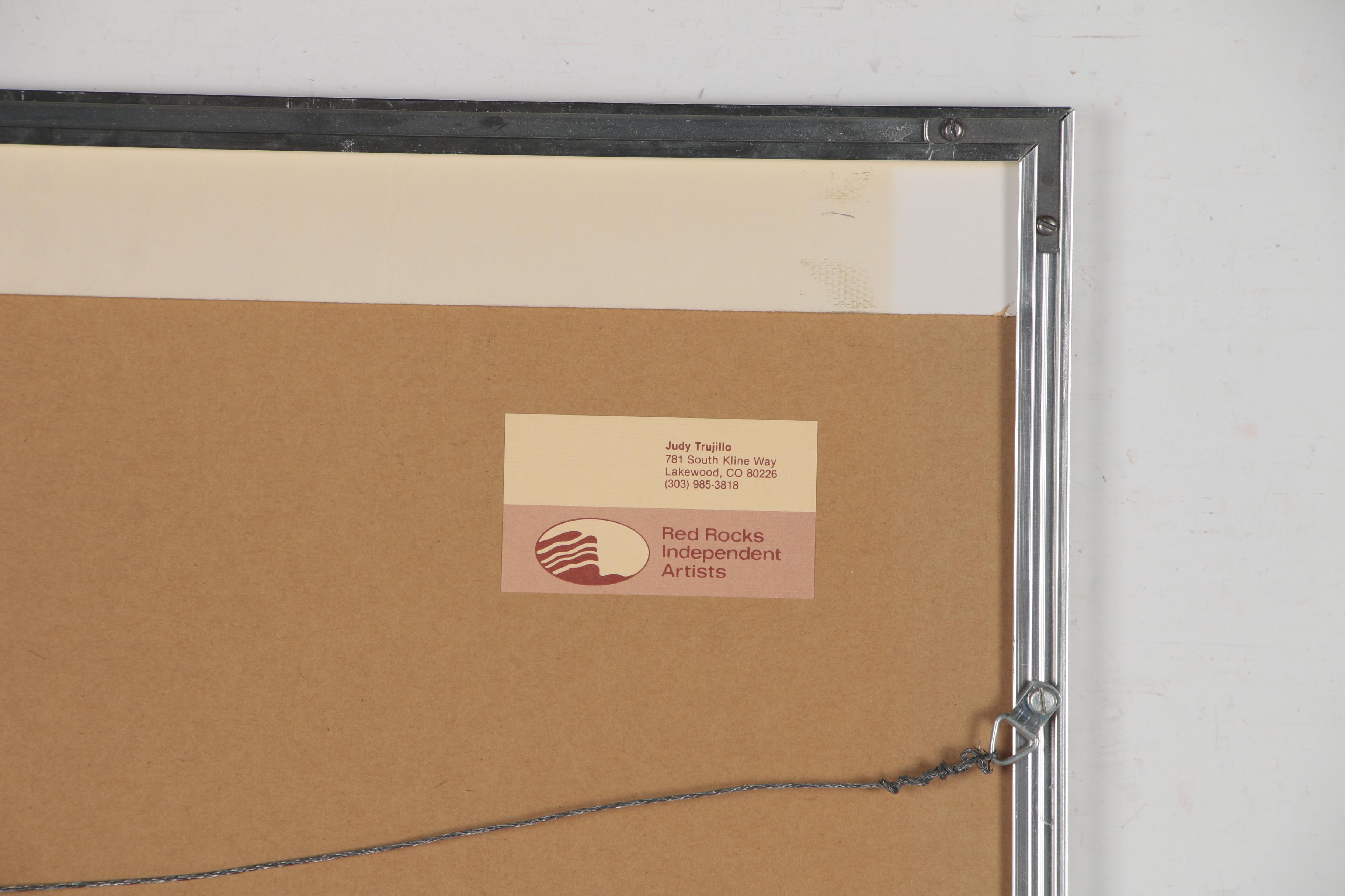 Judy Trujillo Watercolor Drawing of Pueblo Ovens, Late 20th Century