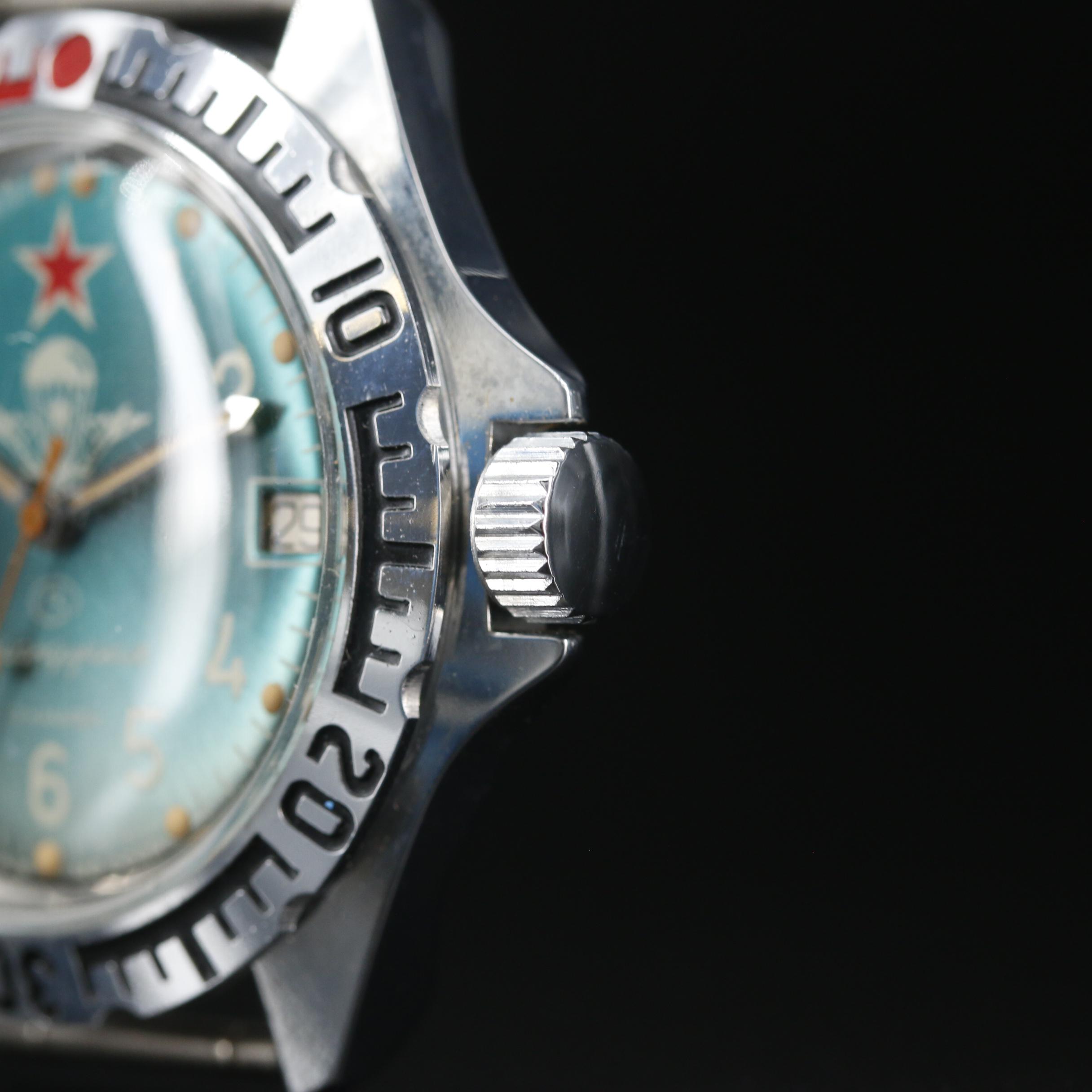 Vostok Komandirskie Russian Paratroopers Symbol Stainless Steel Watch