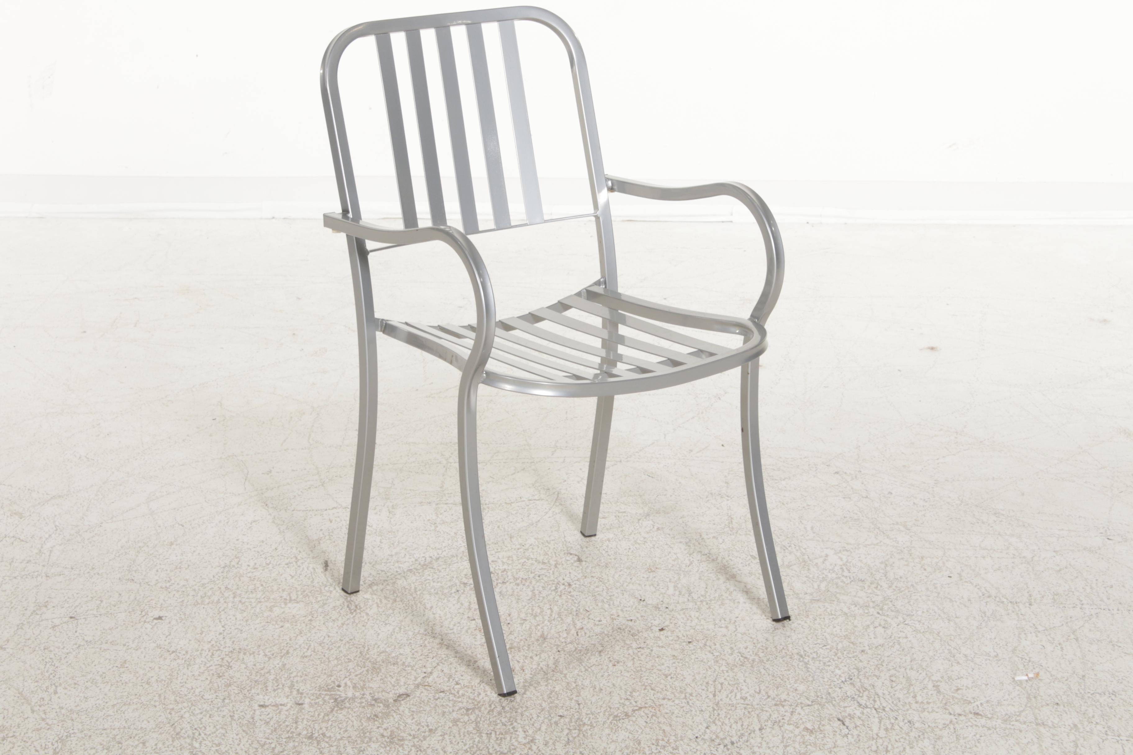 Emu for Smith & Hawken Bistro Table, Chair, and Plant Stand, Made in Italy