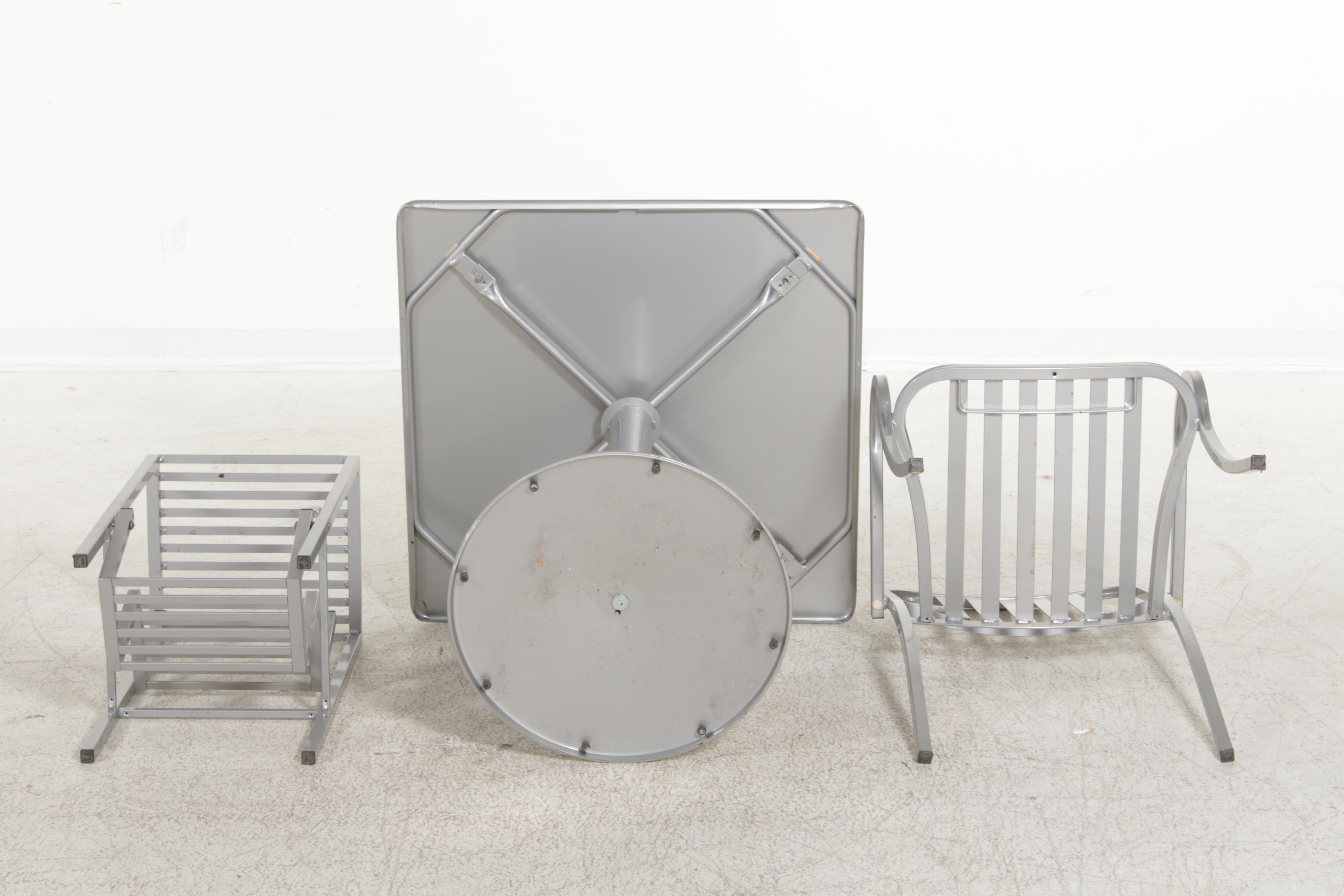 Emu for Smith & Hawken Bistro Table, Chair, and Plant Stand, Made in Italy