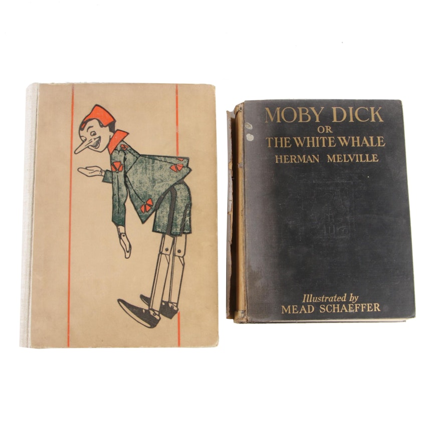 1929 "The Adventures of Pinocchio" and 1924 "Moby Dick"