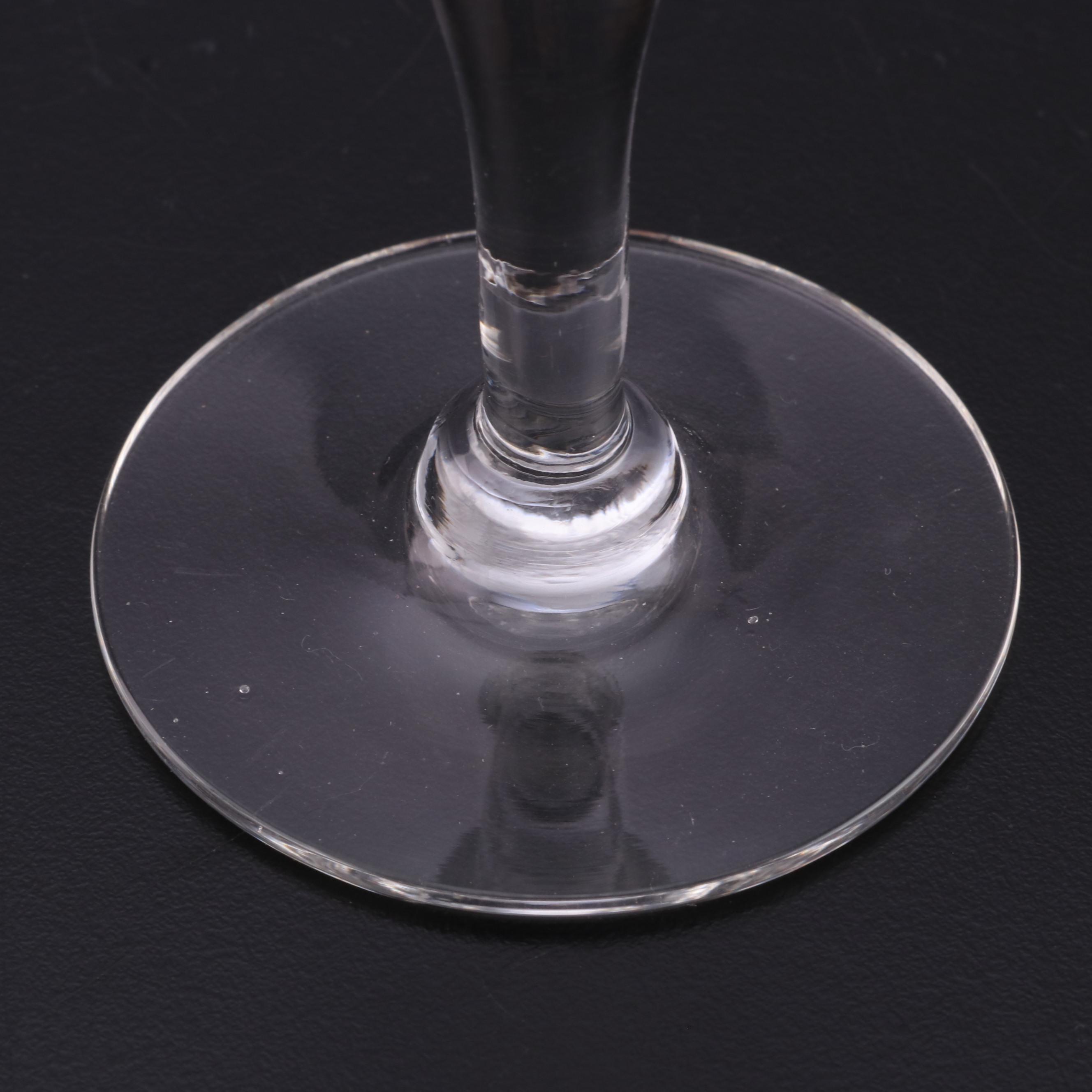 Etched Cordial Glasses with King Gustav III Monogram