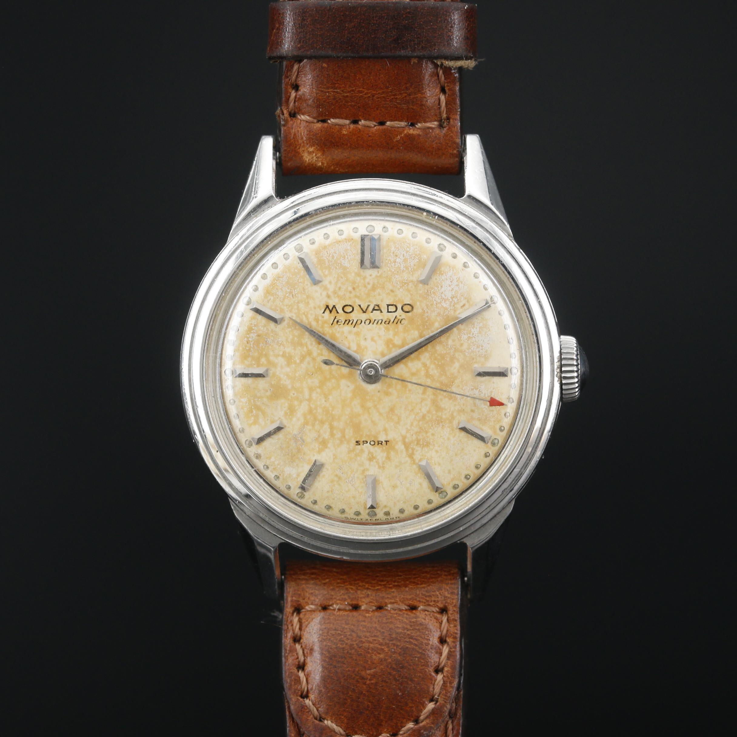 Movado Tempomatic Sport Stainless Steel Watch, Vintage