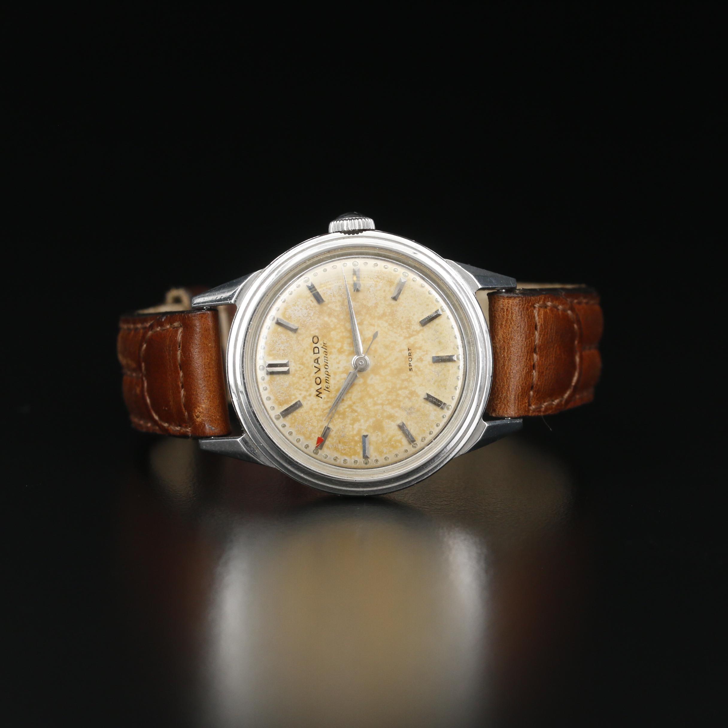 Movado Tempomatic Sport Stainless Steel Watch, Vintage