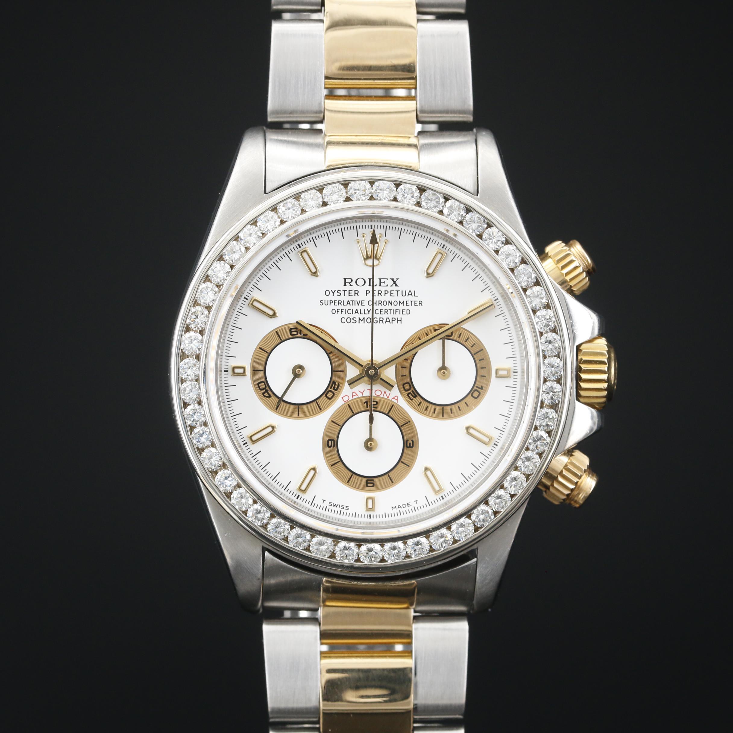 1989 Rolex Daytona Cosmograph 2.00 CTW Diamond 40.00 MM Automatic Watch