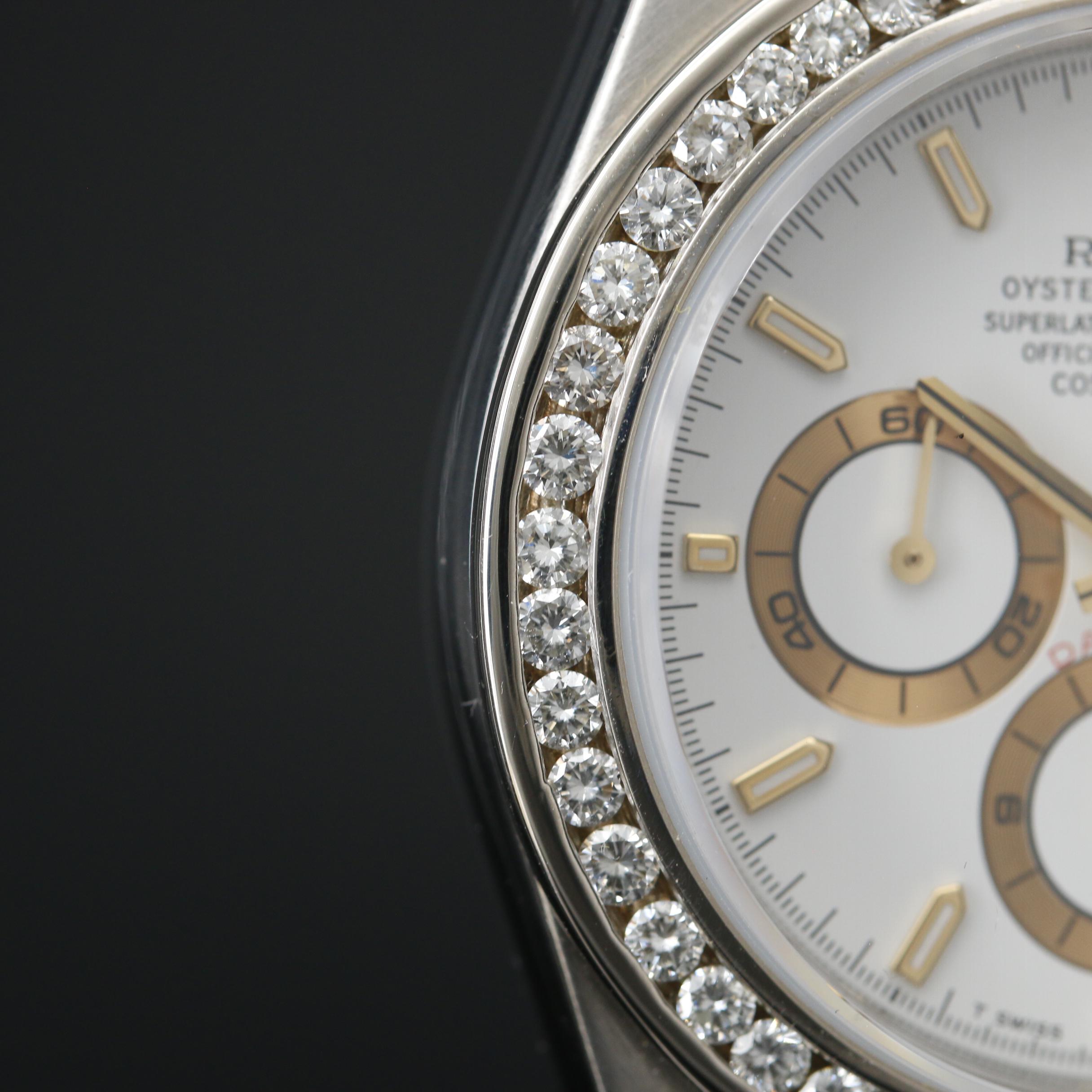 1989 Rolex Daytona Cosmograph 2.00 CTW Diamond 40.00 MM Automatic Watch