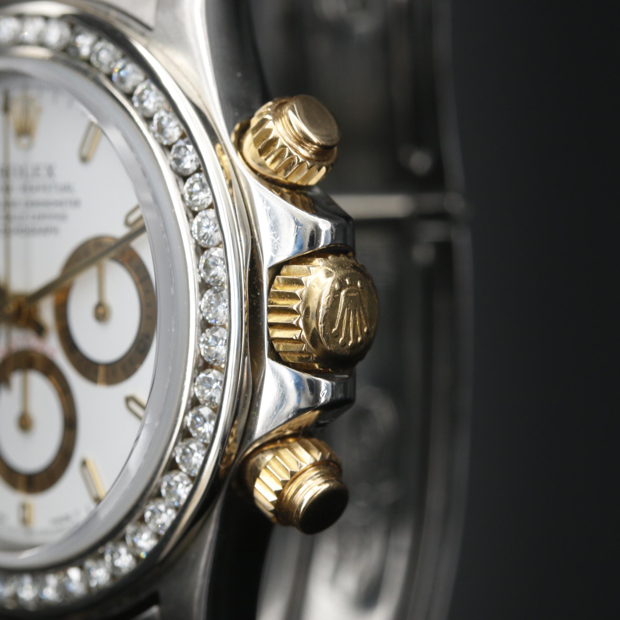 1989 Rolex Daytona Cosmograph 2.00 CTW Diamond 40.00 MM Automatic Watch