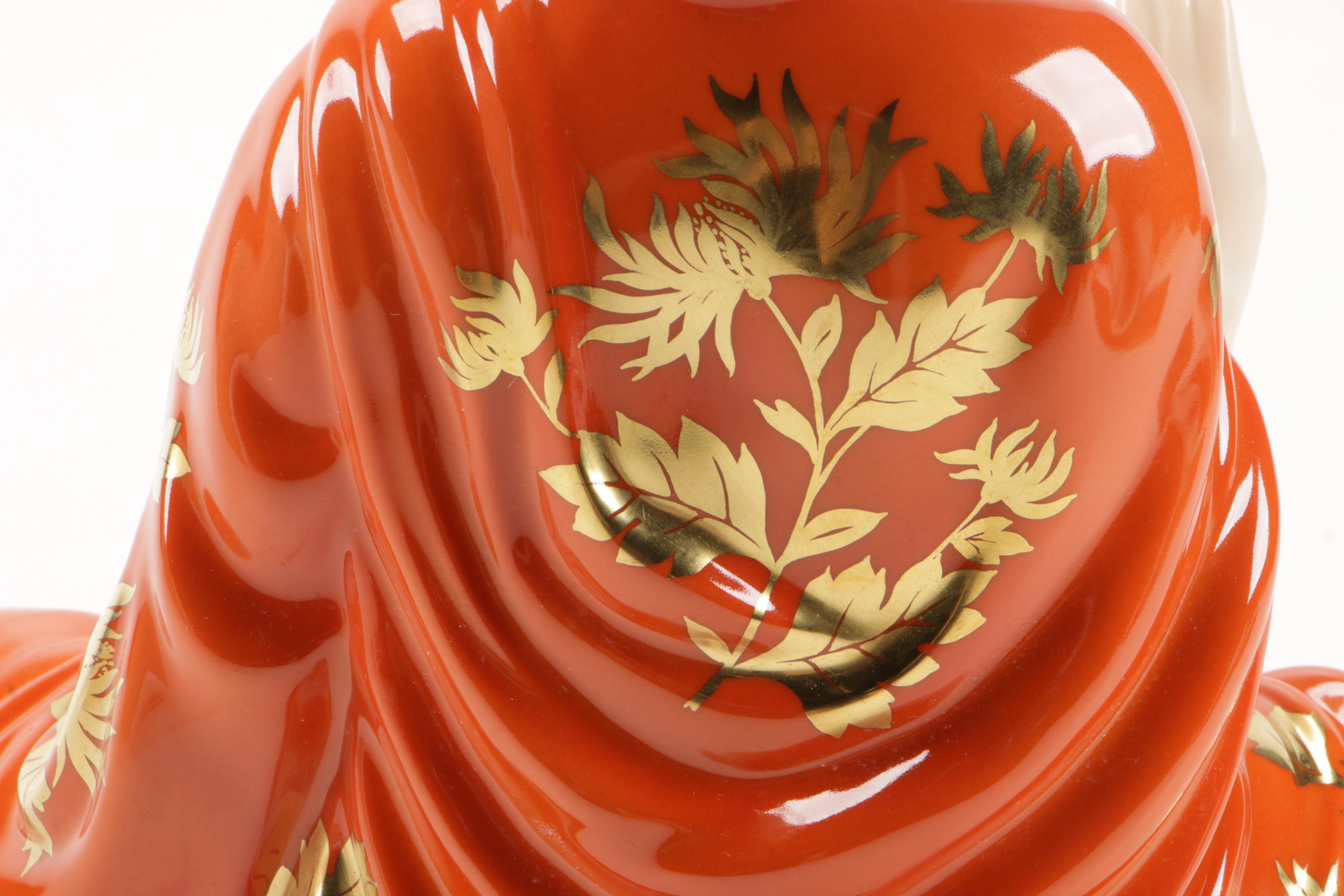 Herend Chrysanteme d’Or Porcelain "Buddha" Statue Figurine